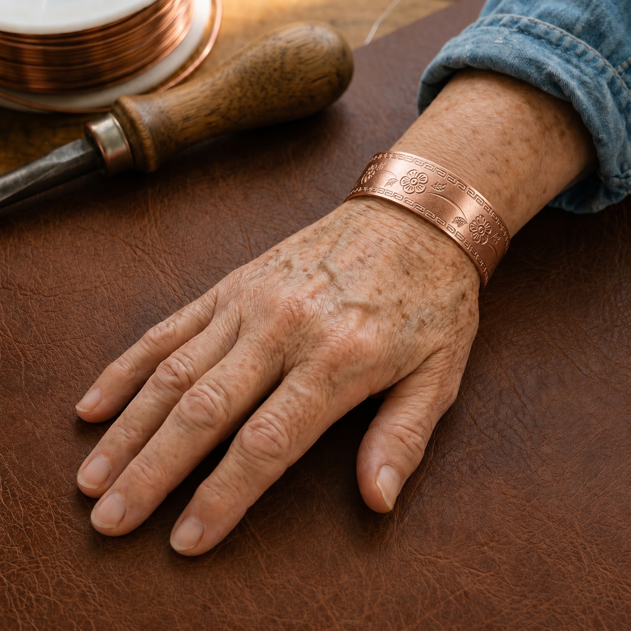 Wear Copper Fret Copper Bracelet