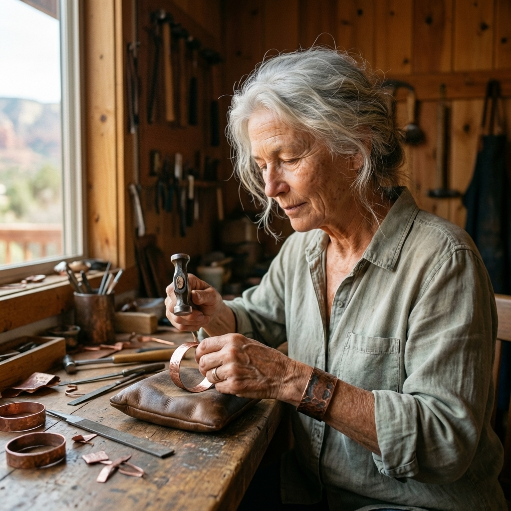 Wear Copper Sphere Green Copper Bracelet