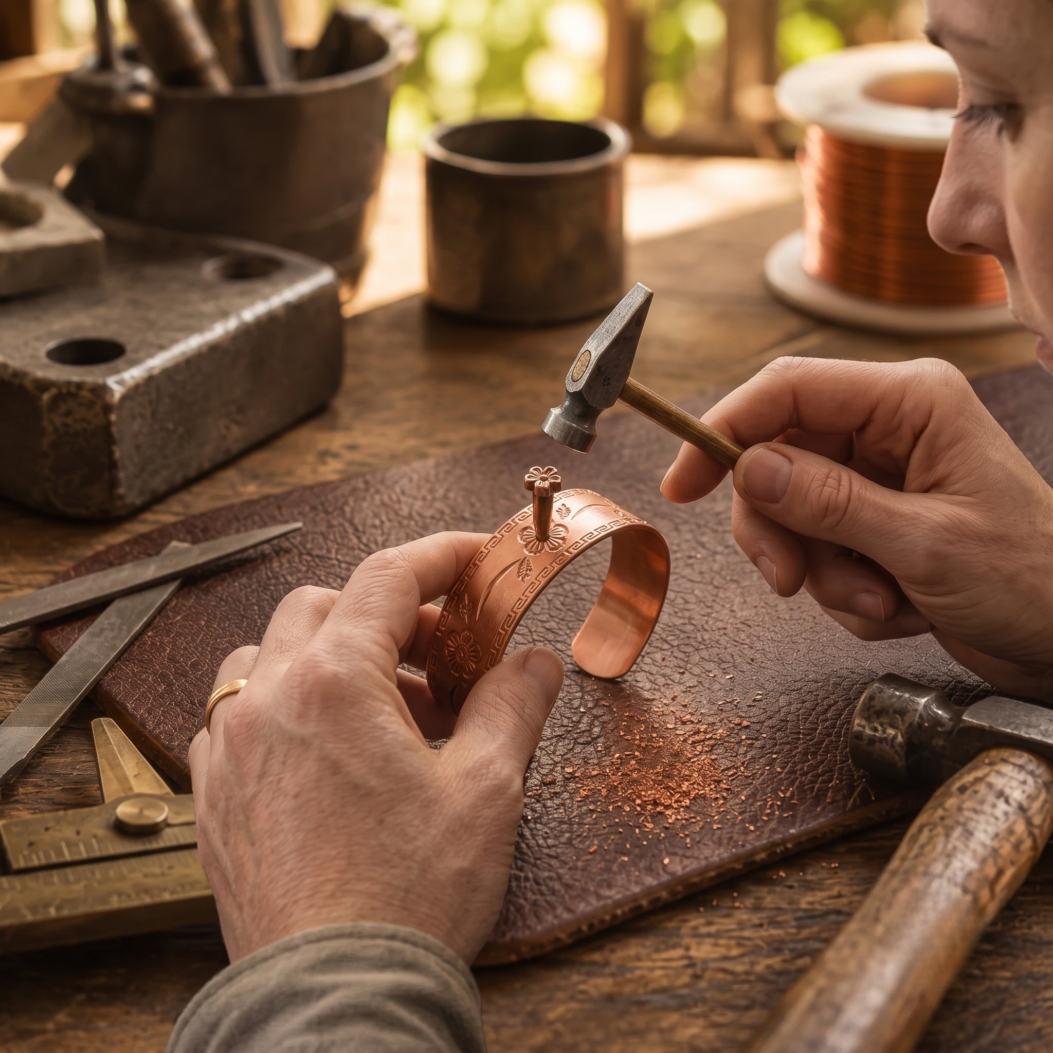 Wear Copper Fret Copper Bracelet