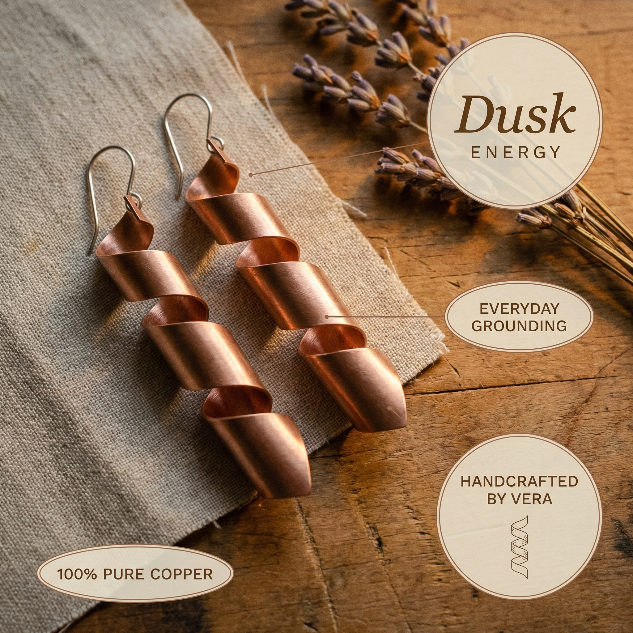Wear Copper Dusk Copper Earrings
