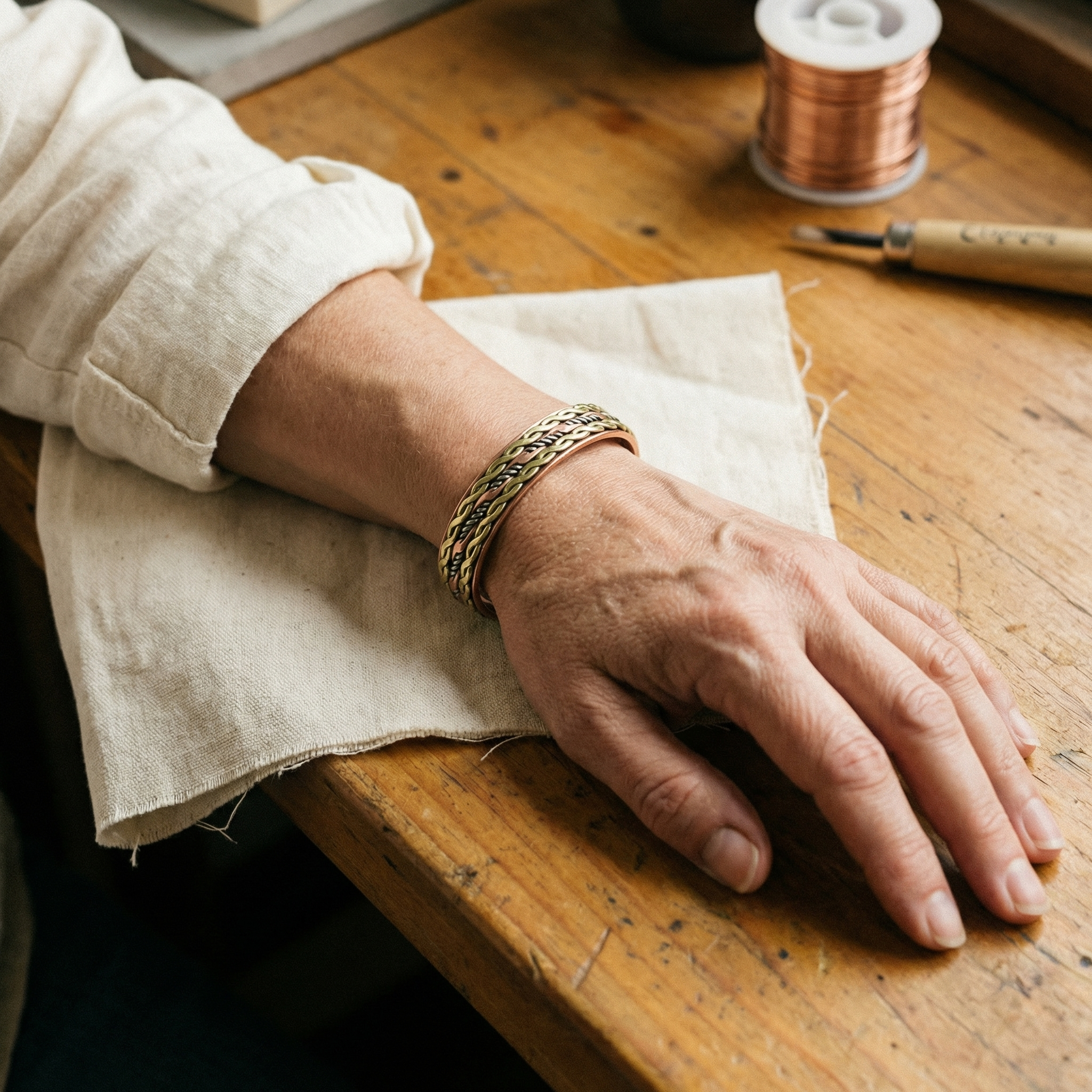 Wear Copper Weave Copper Bracelet