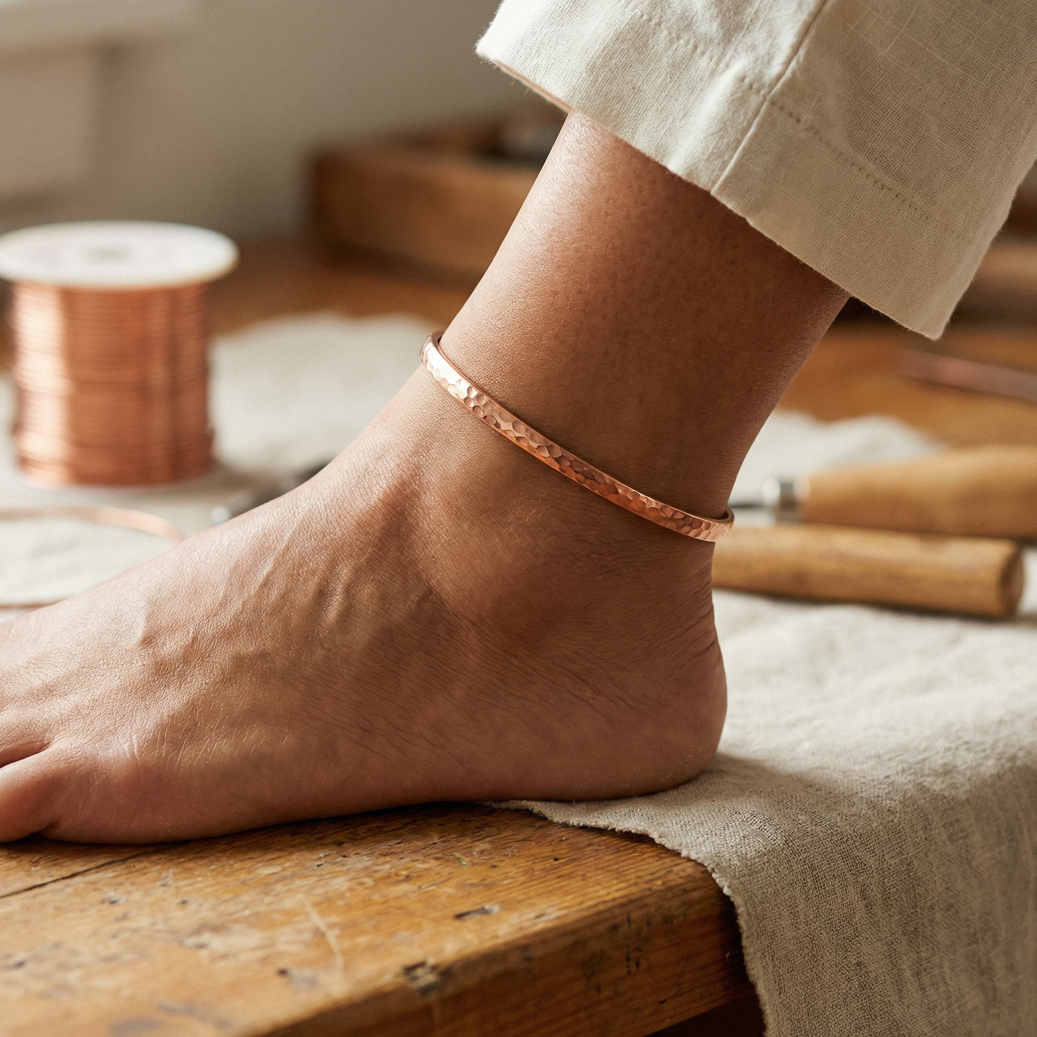 Wear Copper Sand Copper Anklet