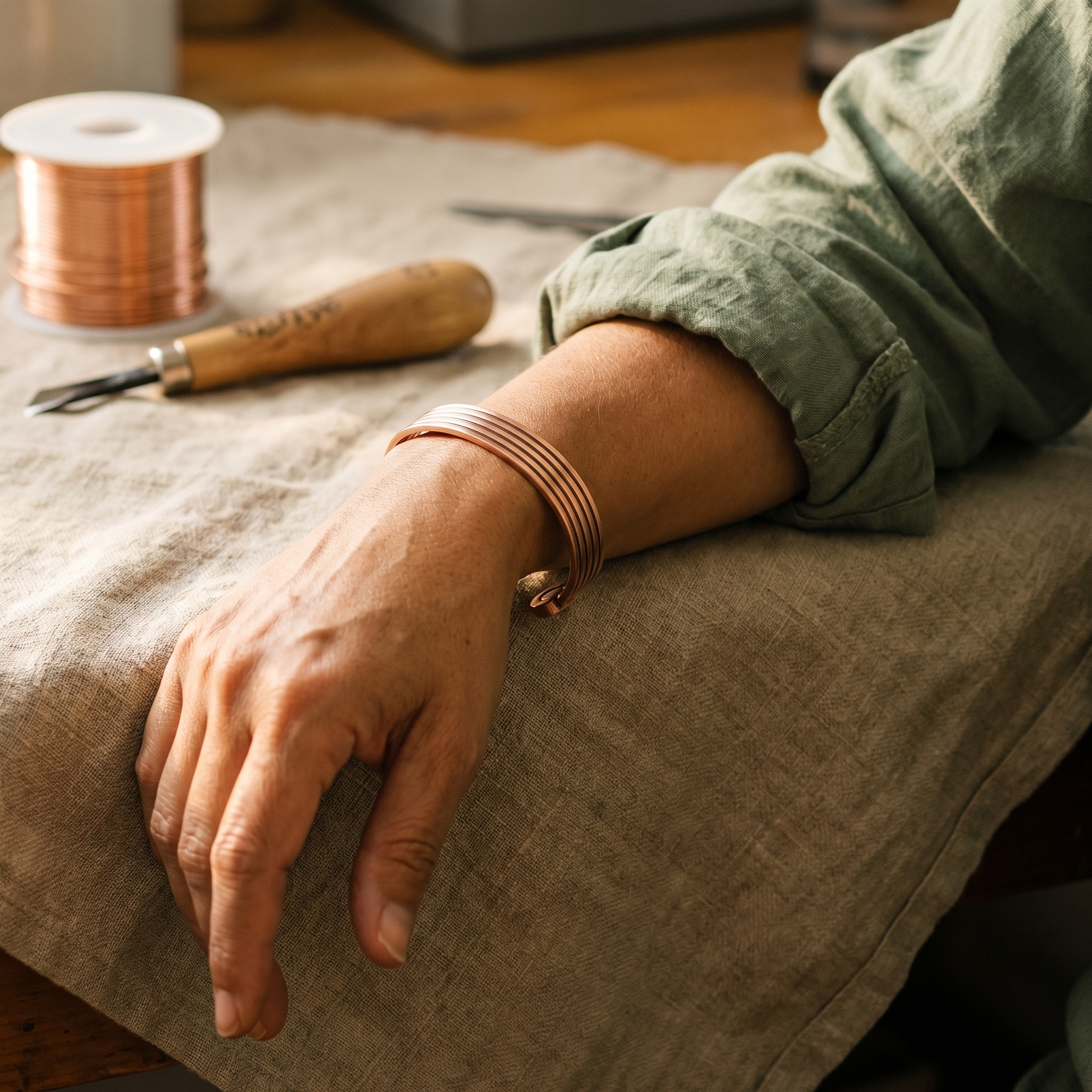 Wear Copper Ridge Copper Bracelet