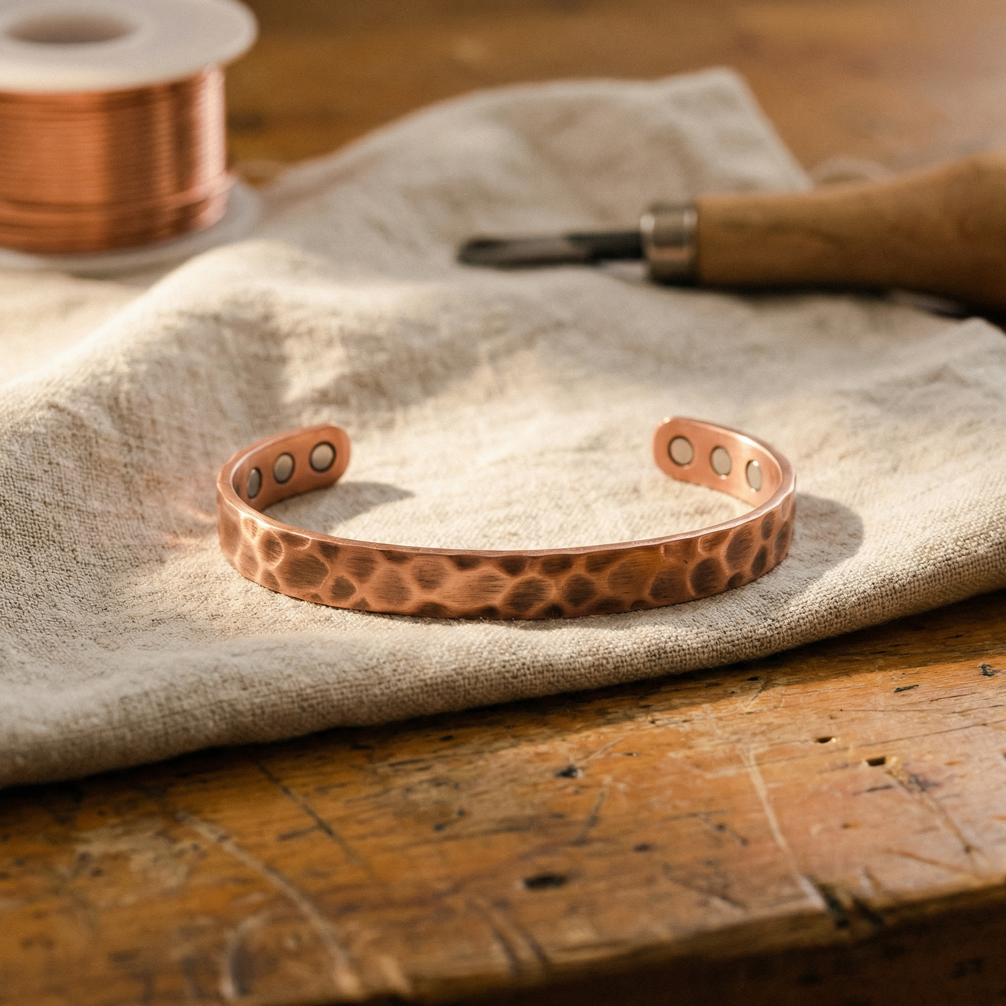 Wear Copper Furrow Copper Bracelet