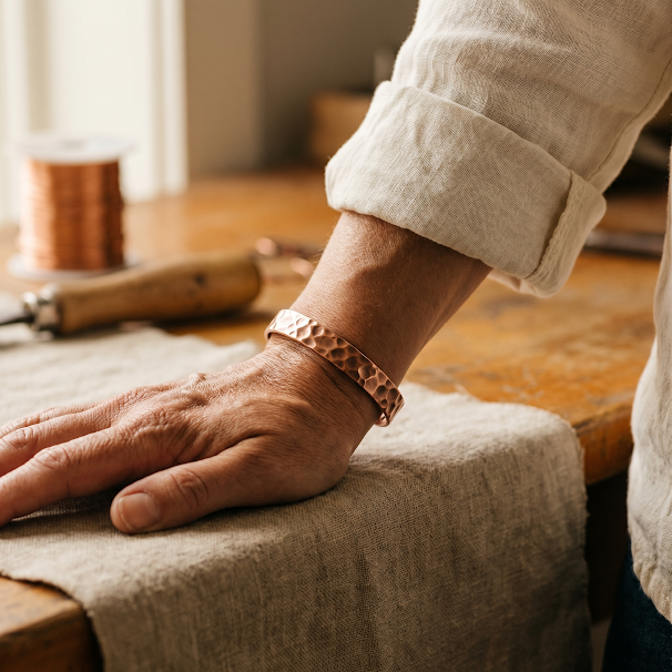 Wear Copper Furrow Copper Bracelet