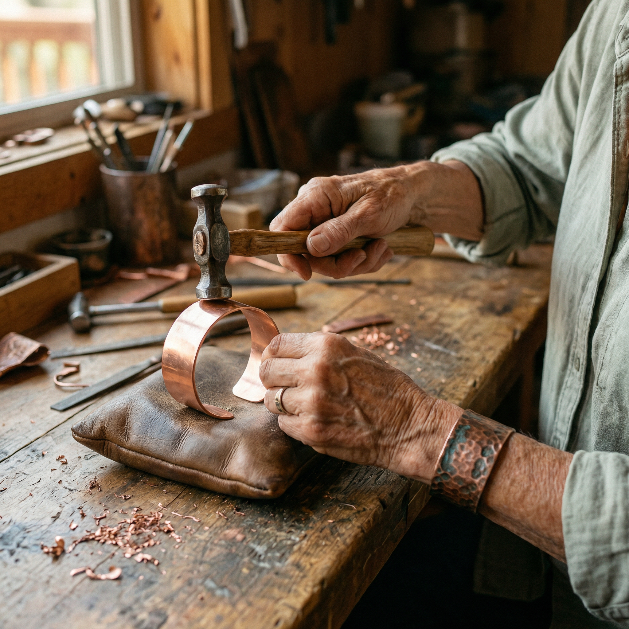 Wear Copper Hearth Copper Ring