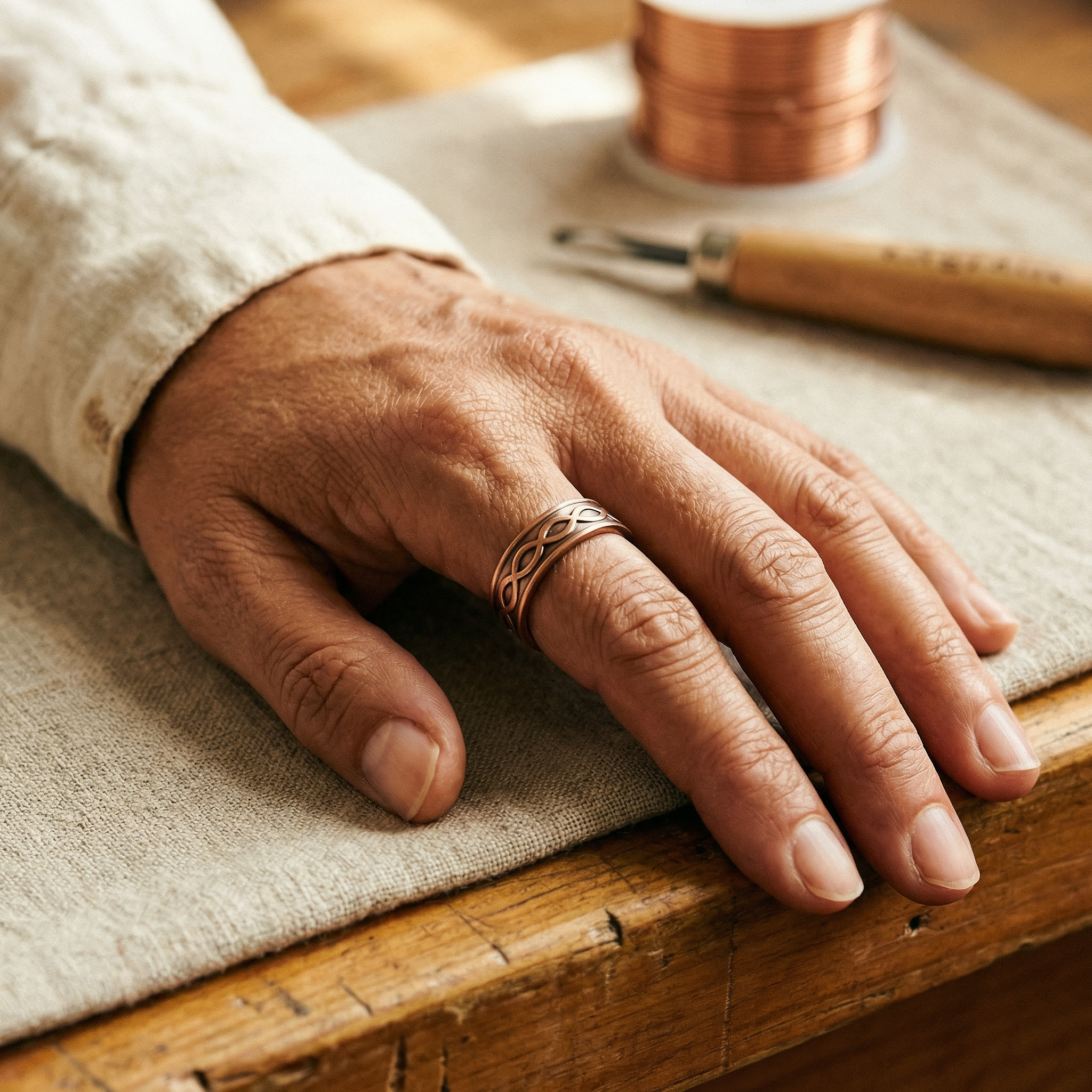 Wear Copper Char Copper Ring