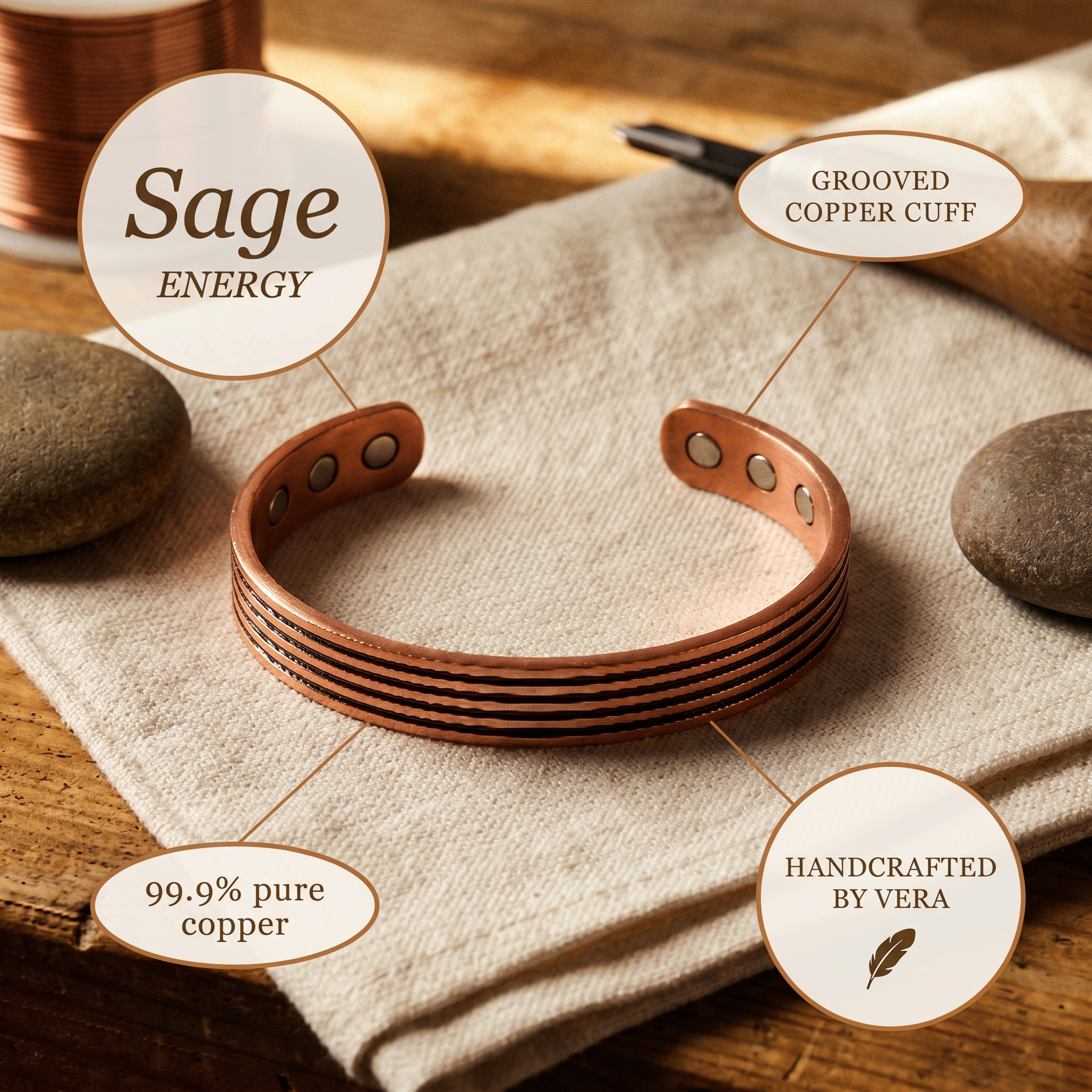 Wear Copper Sage Copper Bracelet