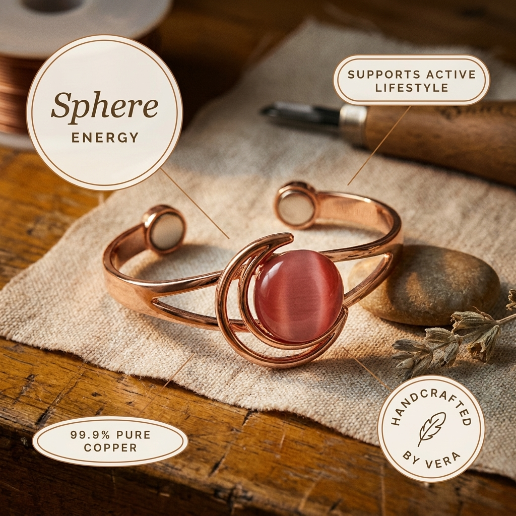 Wear Copper Sphere Pink Copper Bracelet