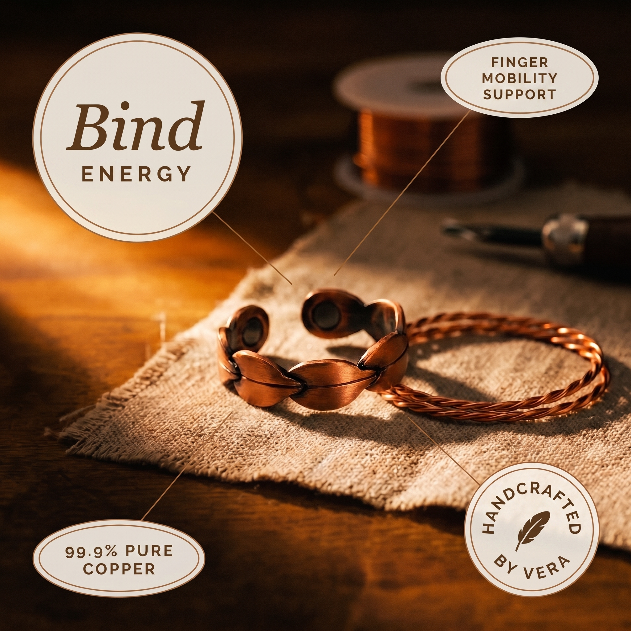 Wear Copper Bind Copper Ring
