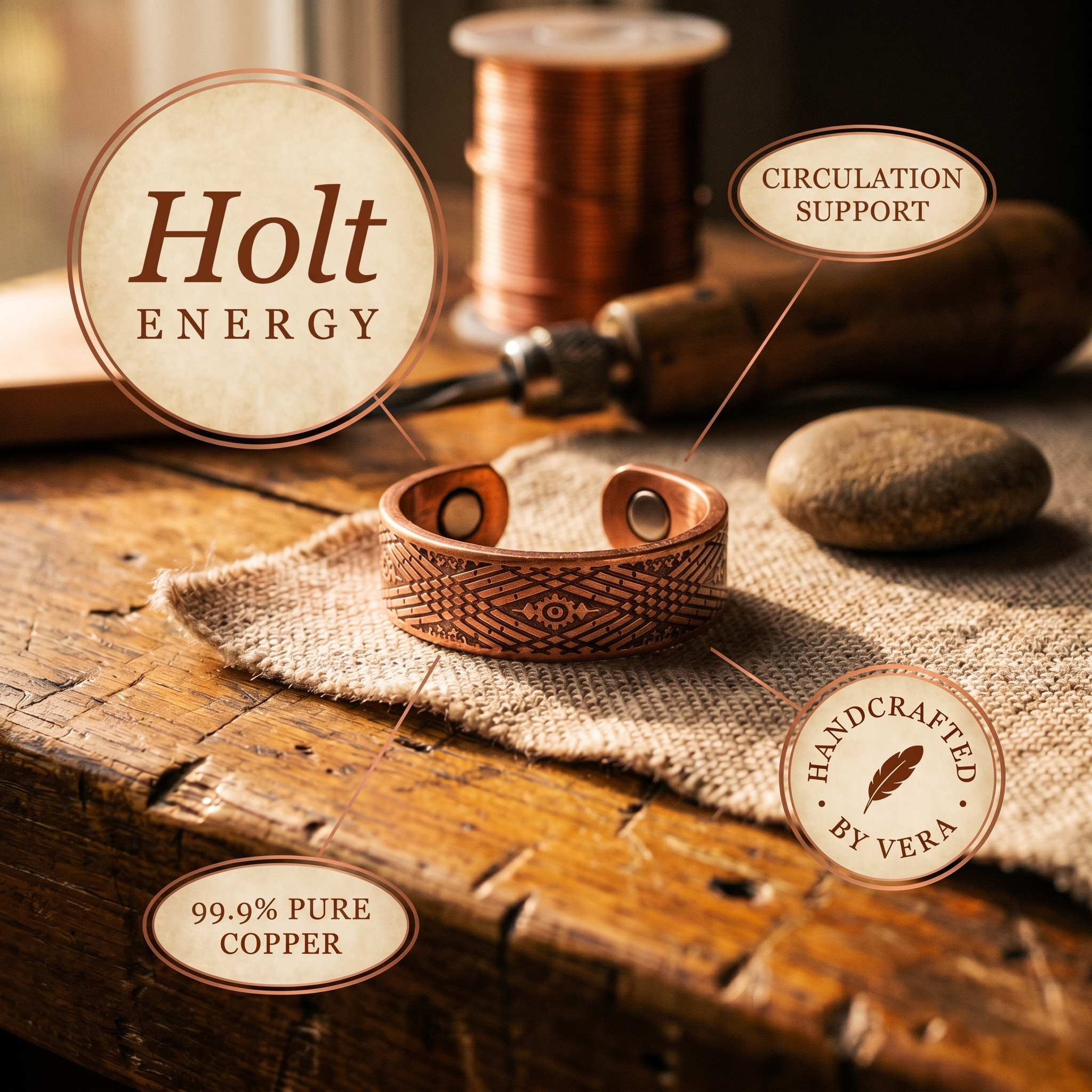 Wear Copper Holt Copper Ring