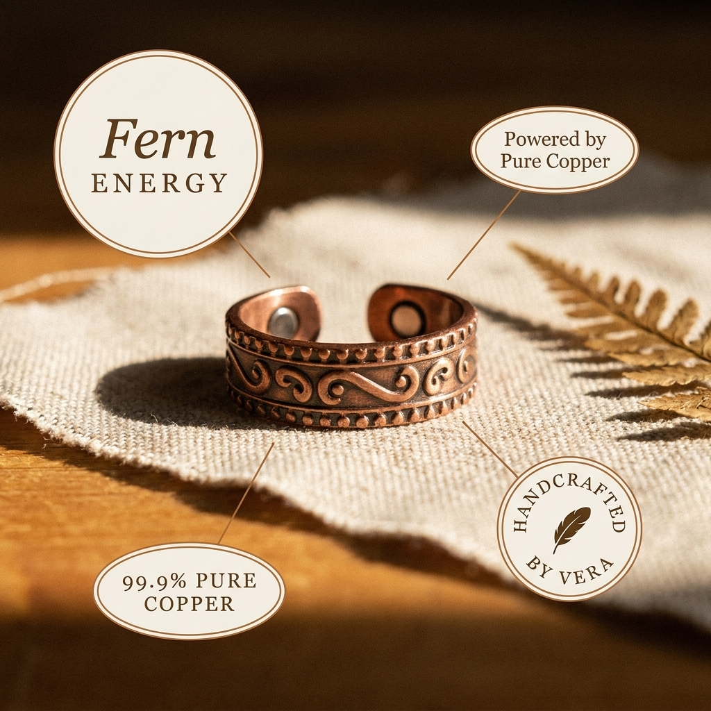 Wear Copper Fern Copper Ring
