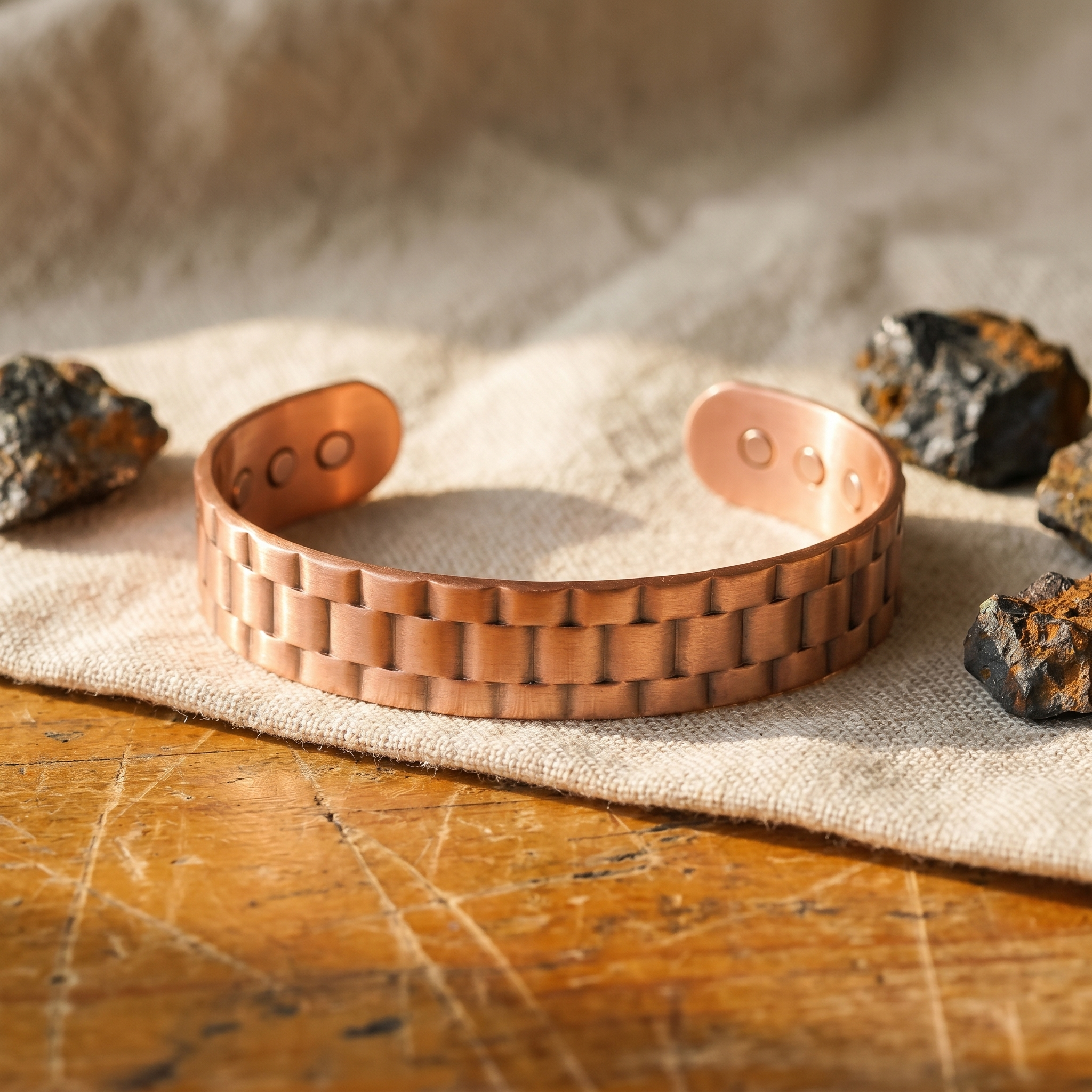 Wear Copper Ore Men's Copper Bracelet