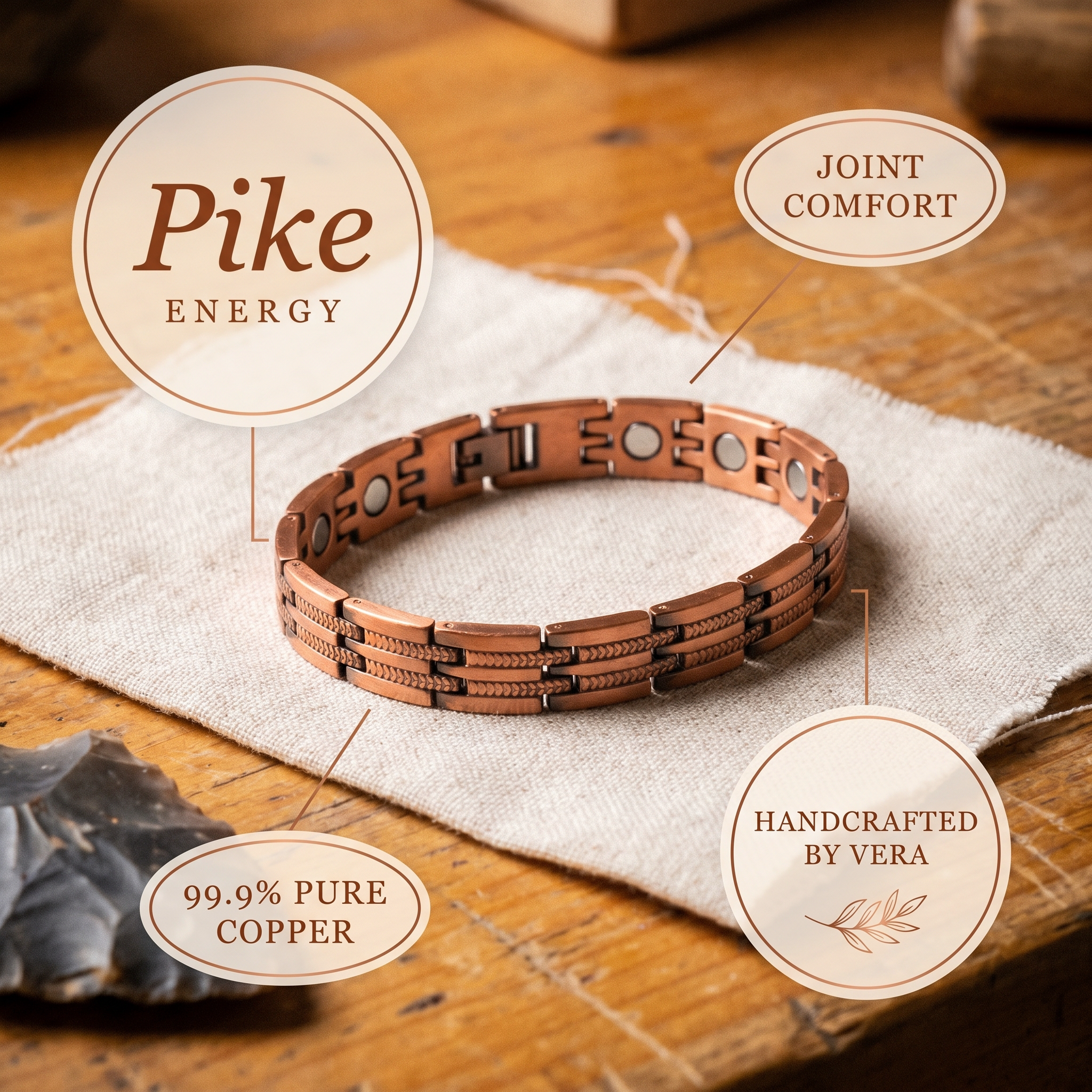 Wear Copper Pike Men's Copper Bracelet