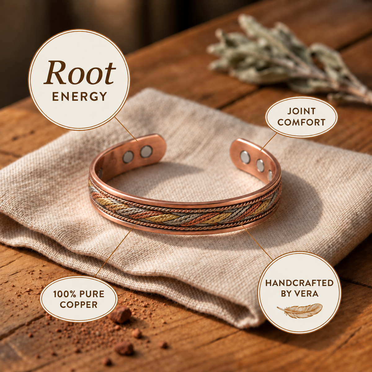 Copper Soul Skein Copper Bracelet