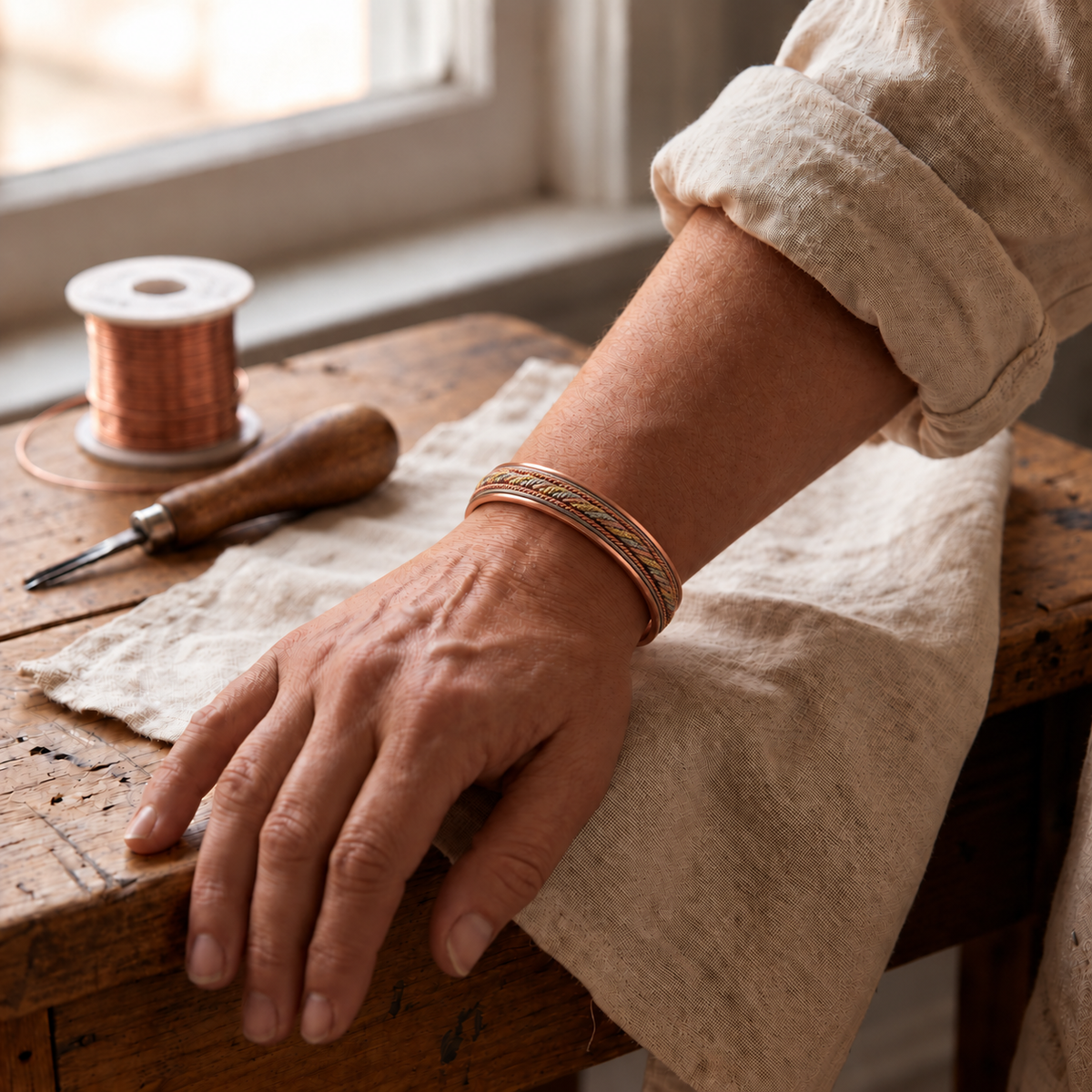 Copper Soul Skein Copper Bracelet