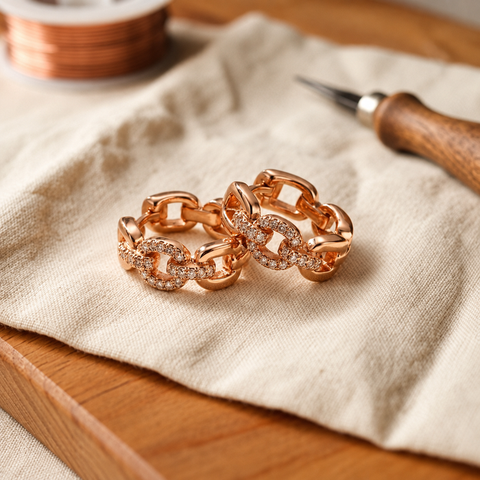 Copper Soul Celeste Crystal Copper Earrings
