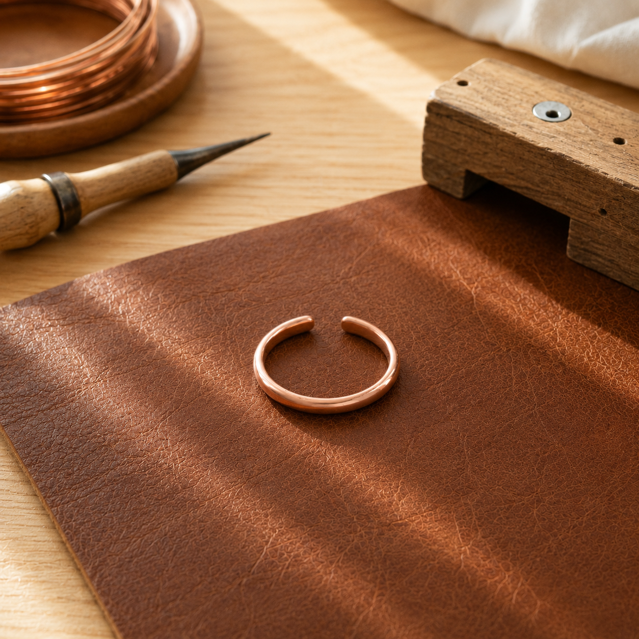 Wear Copper Slick Copper Toe Ring