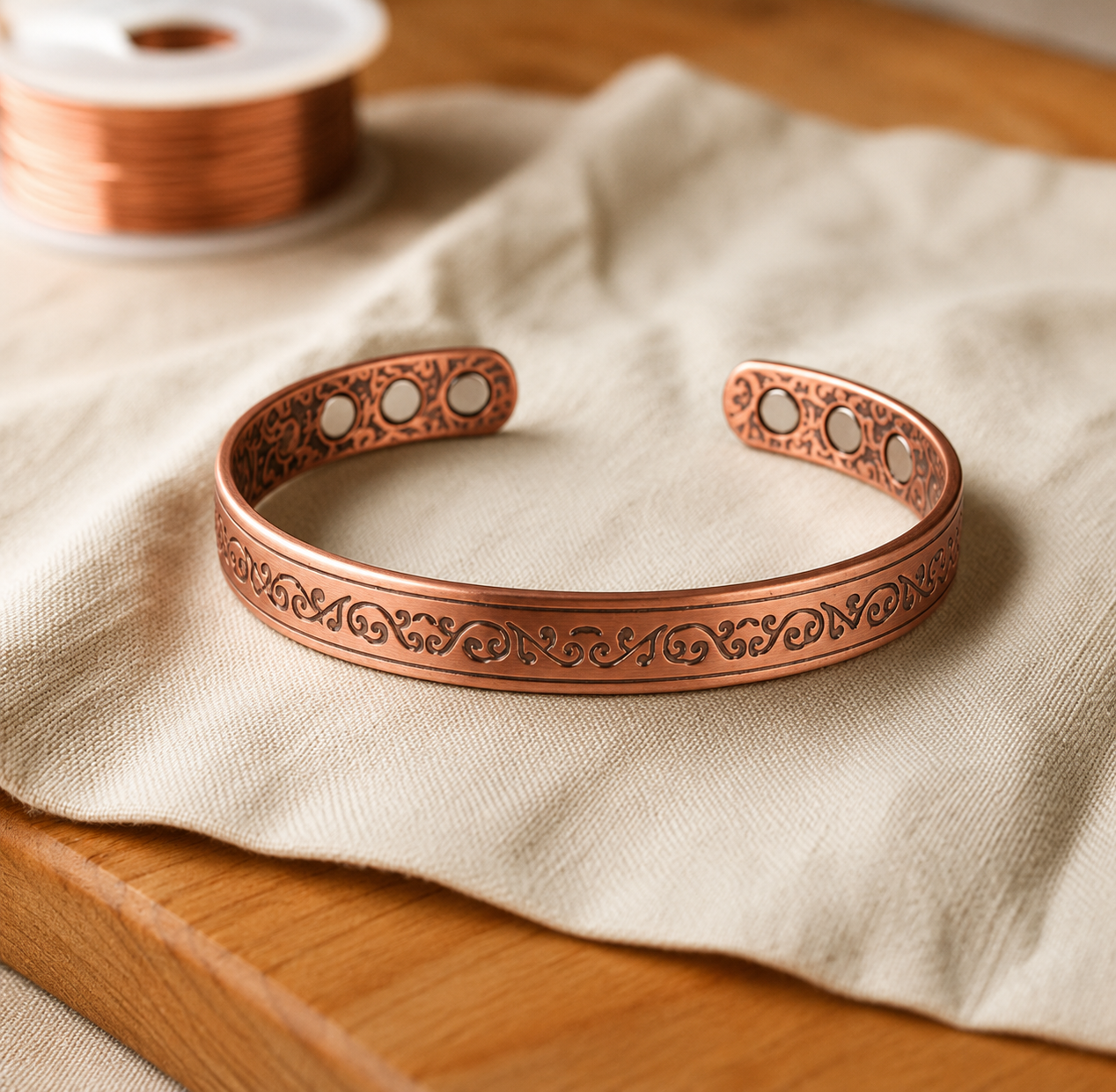 Wear Copper Ornate Copper Bracelet