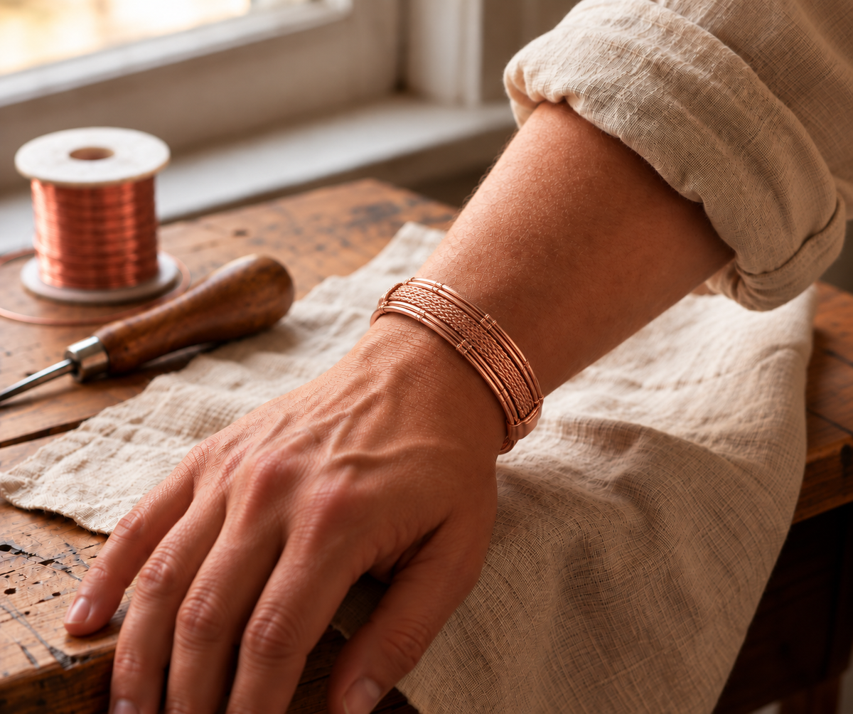 Copper Soul Thistle Copper Bracelet