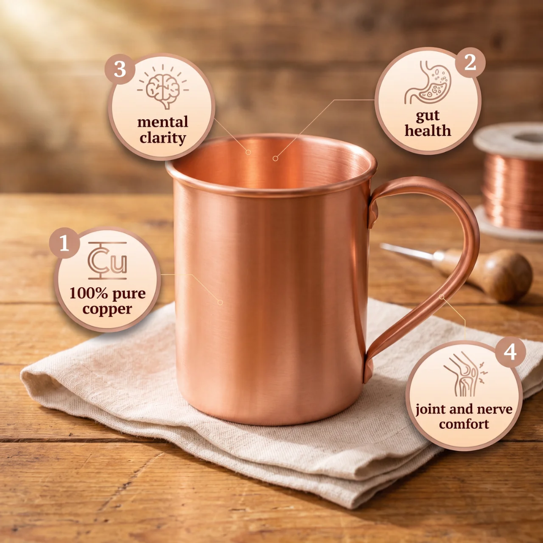 Wear Copper Copper Plain Mug 400ml