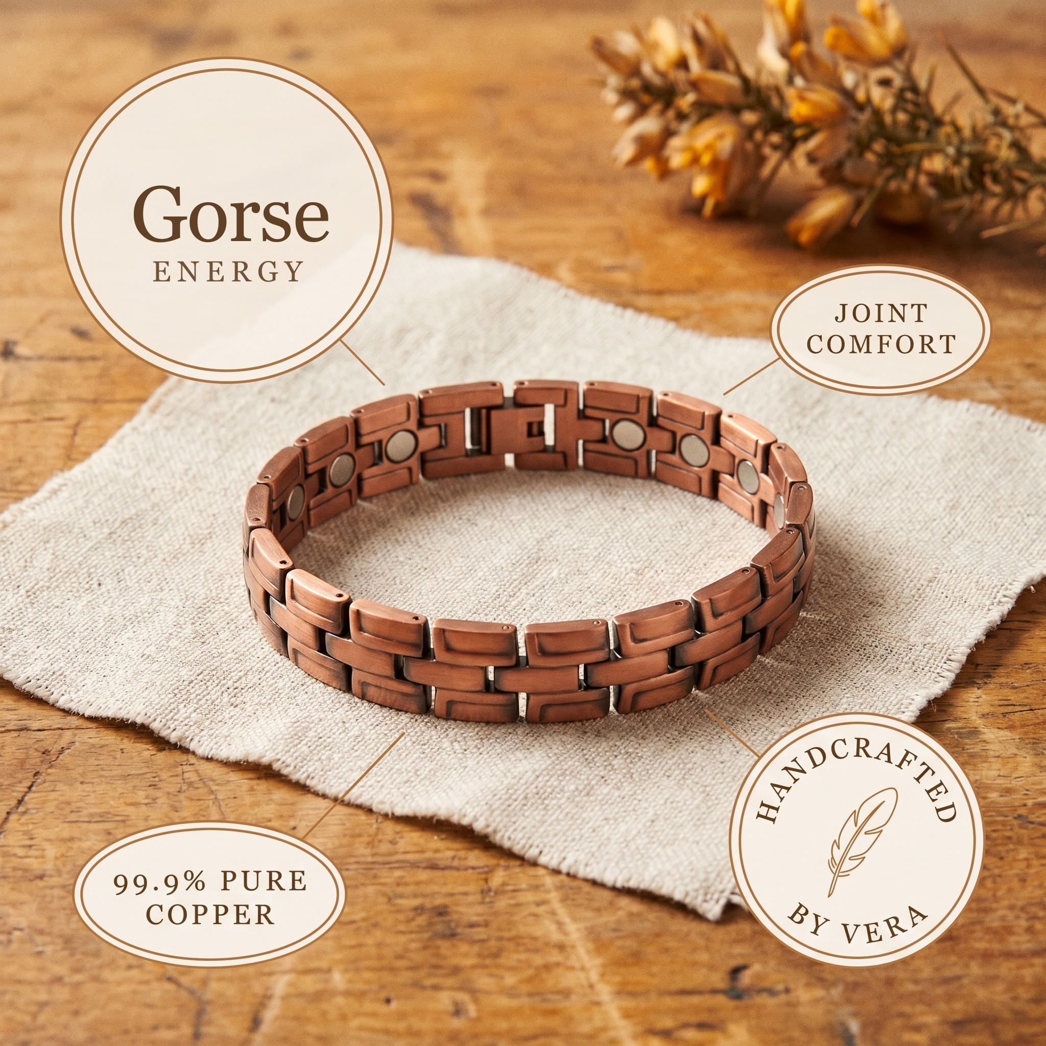 Wear Copper Gorse Men's Copper Bracelet
