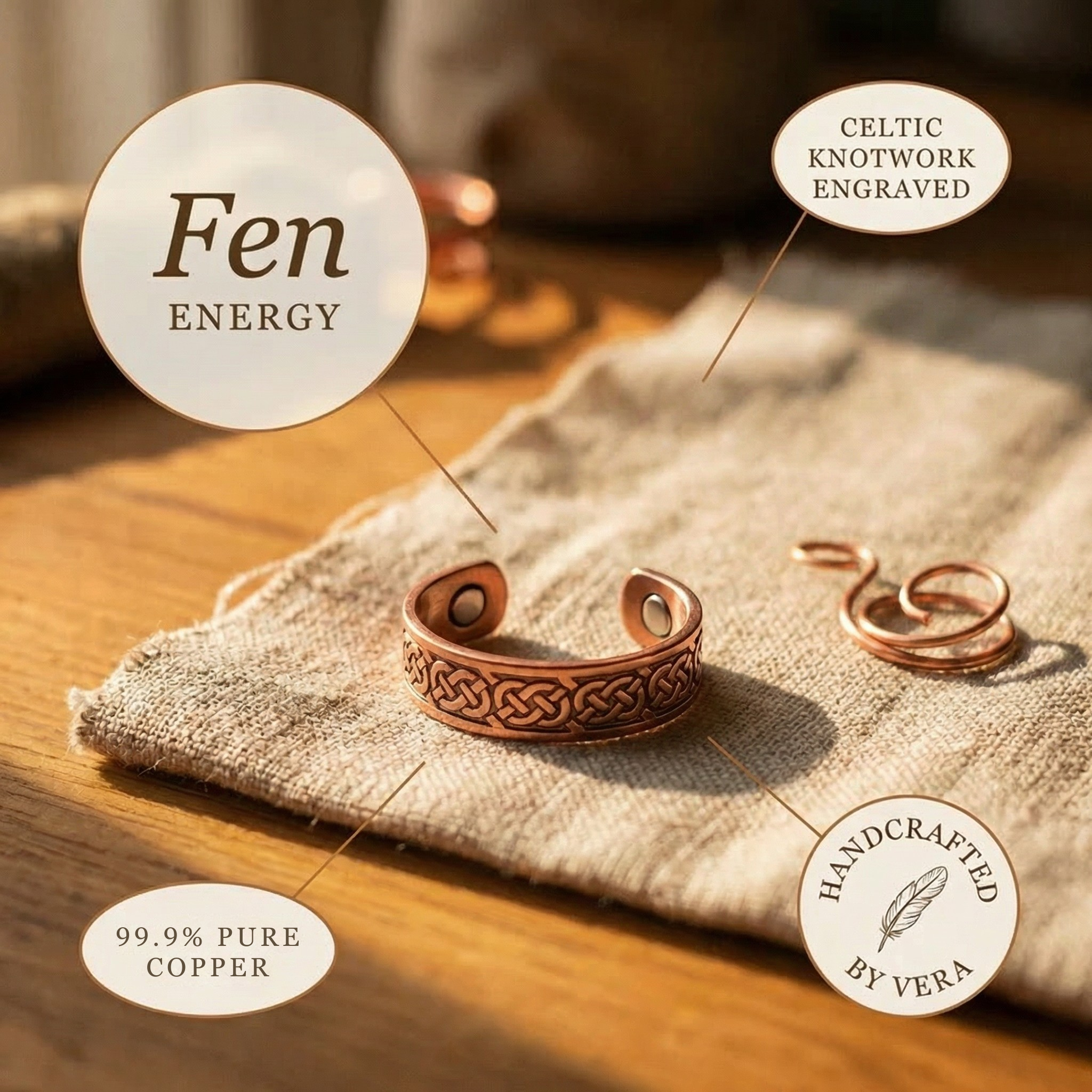 Wear Copper Fen Copper Ring