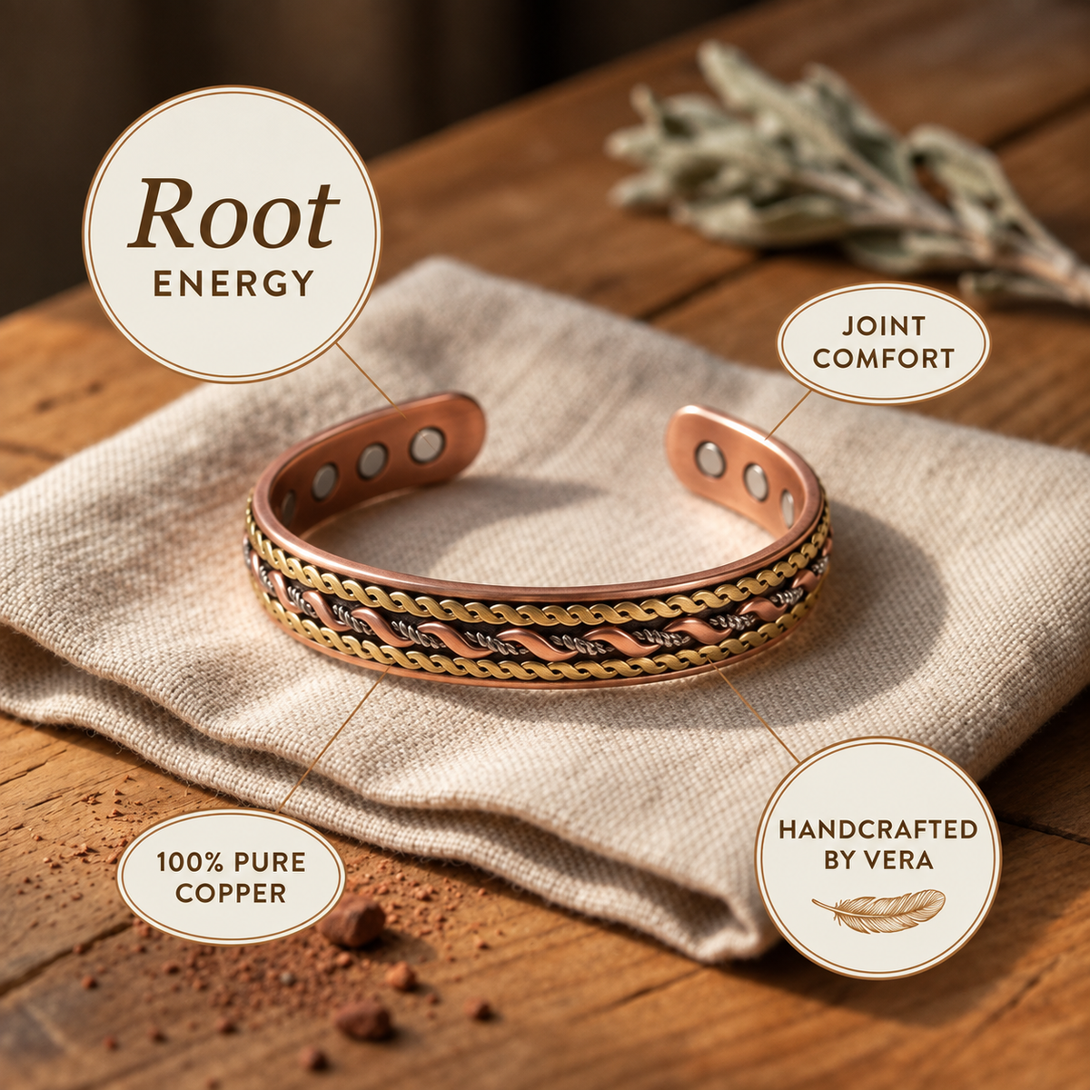 Copper Soul Patina Copper Bracelet