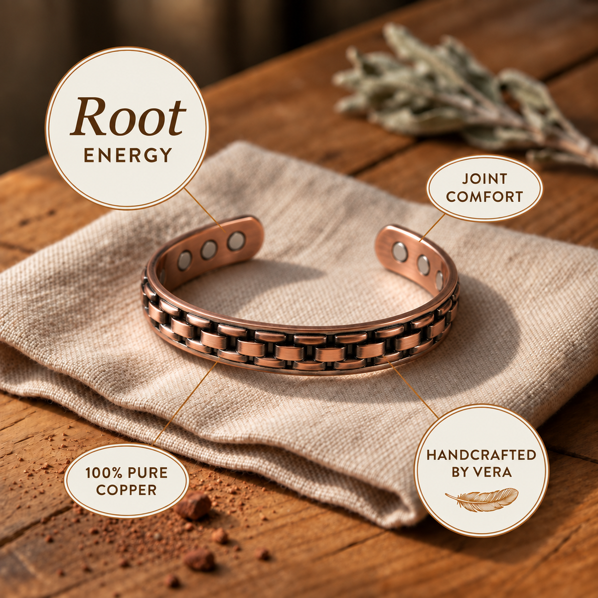 Copper Soul Wren Copper Bracelet
