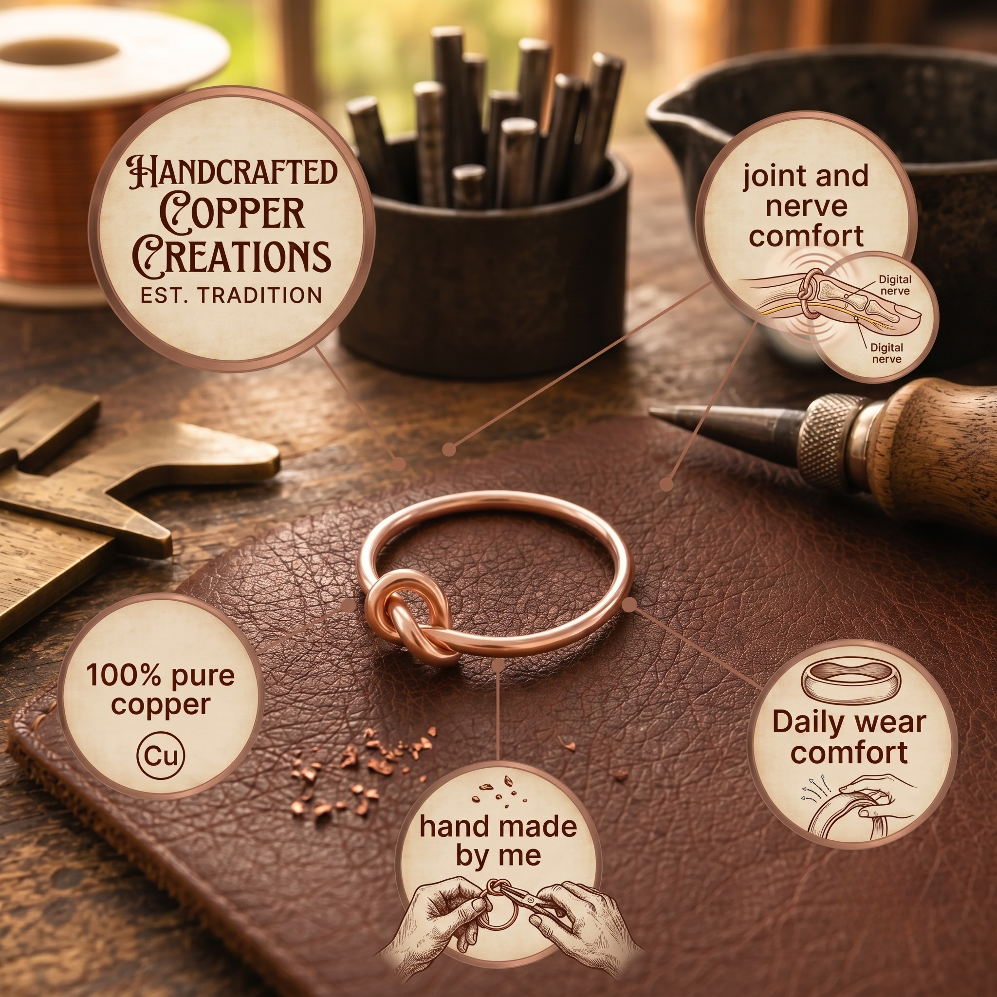Wear Copper Lace Copper Ring
