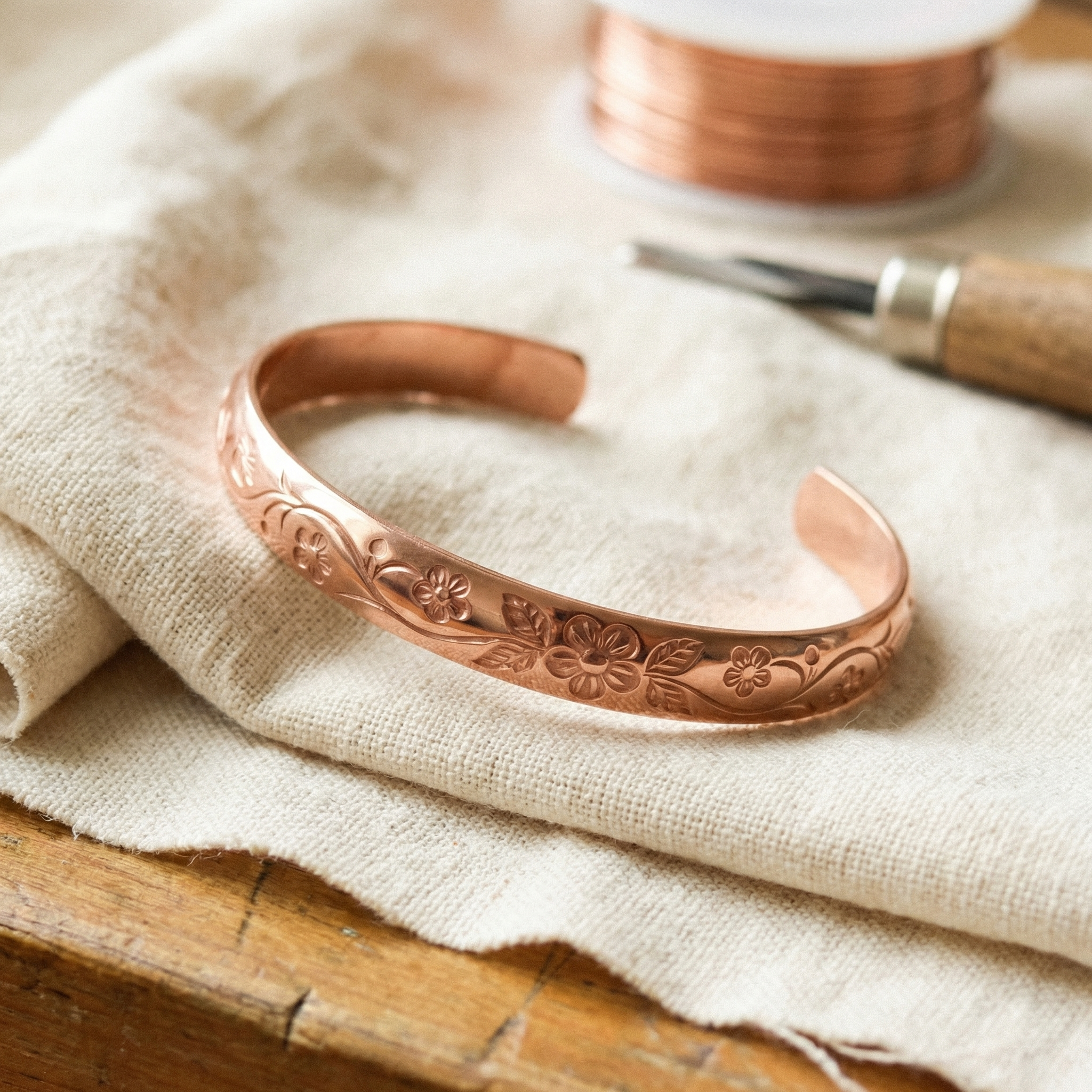 Wear Copper Bloom Copper Bracelet