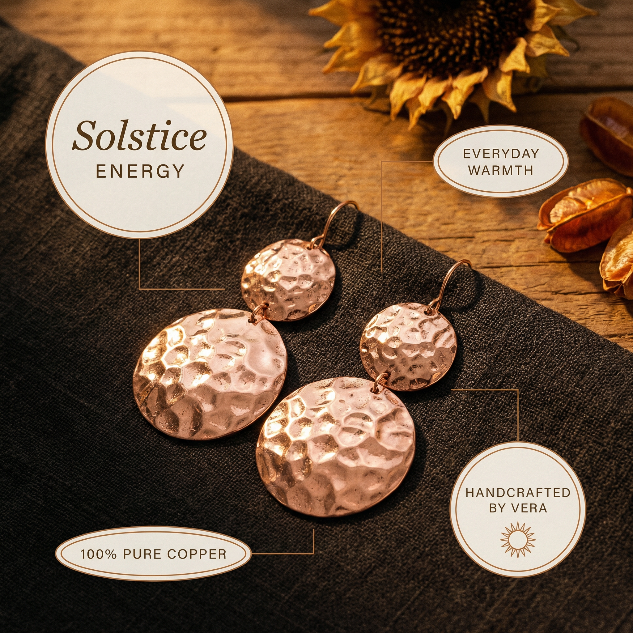 Wear Copper Solstice Copper Earrings
