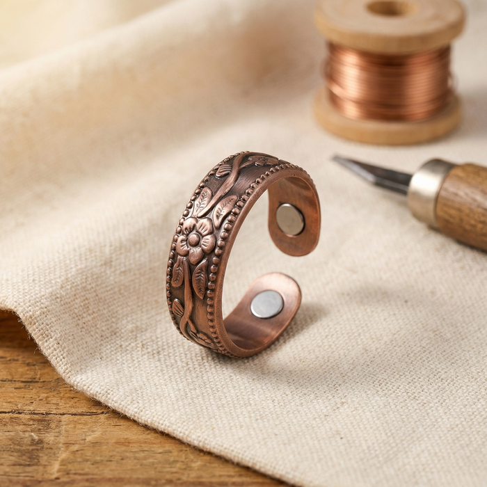 Wear Copper Petal Copper Ring