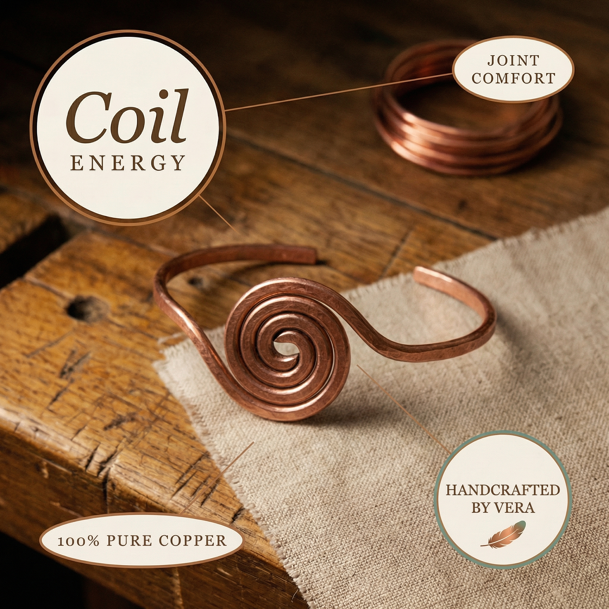 Wear Copper Coil Copper Anklet