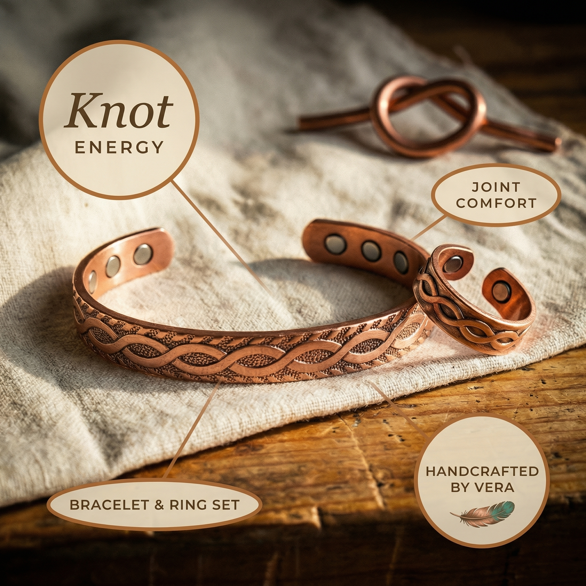 Wear Copper Knot Copper Set