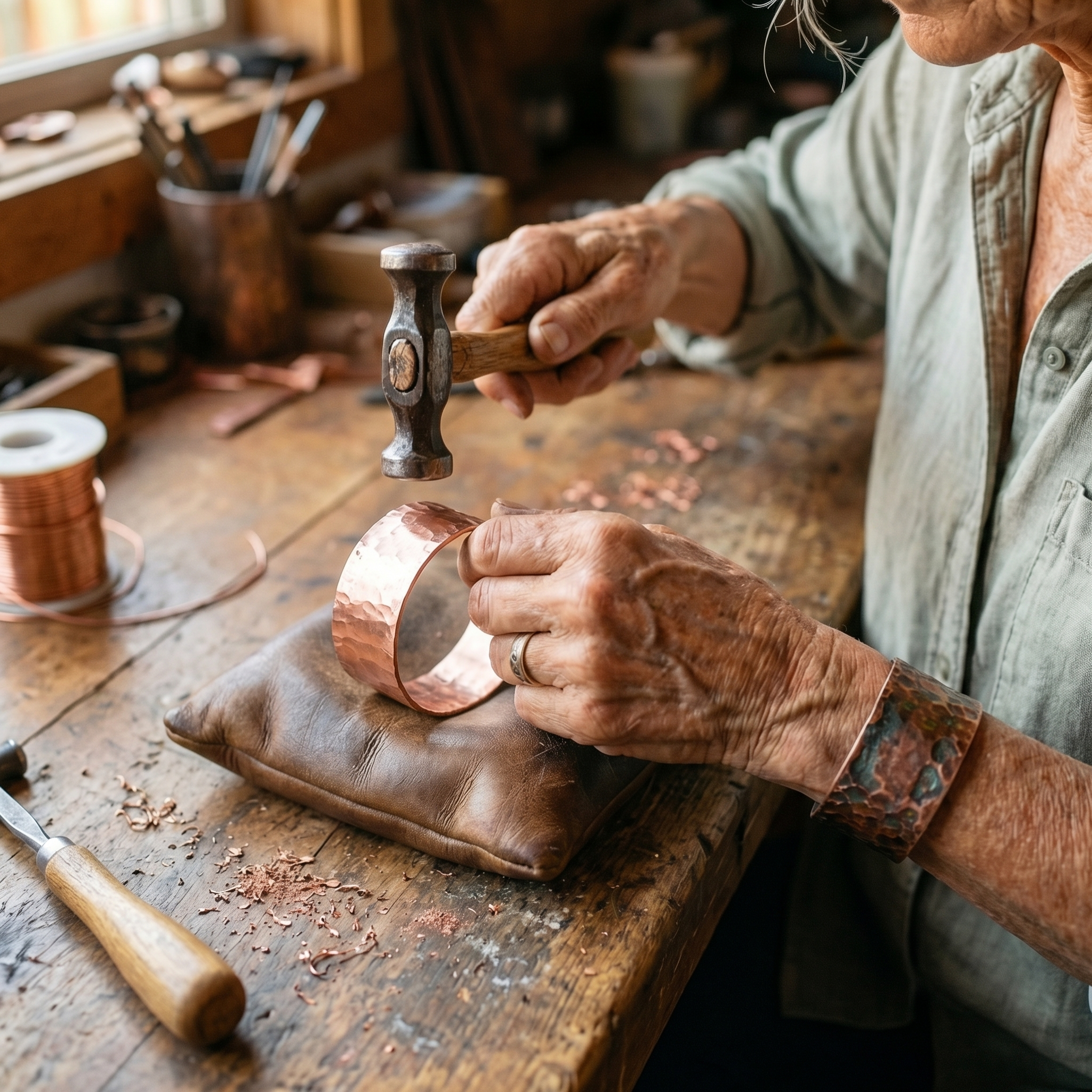 Wear Copper Anvil Copper Bracelet