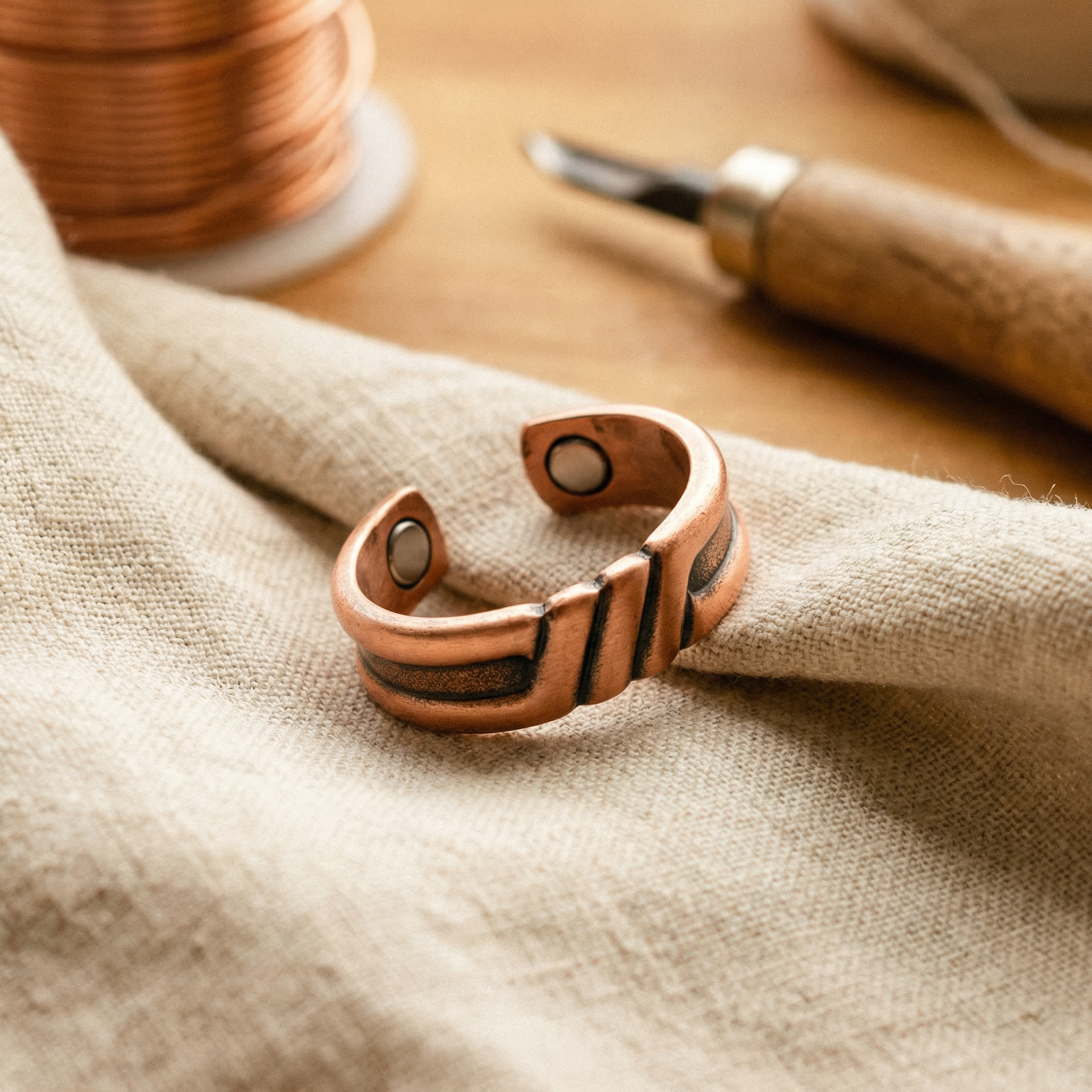 Wear Copper Peat Copper Ring