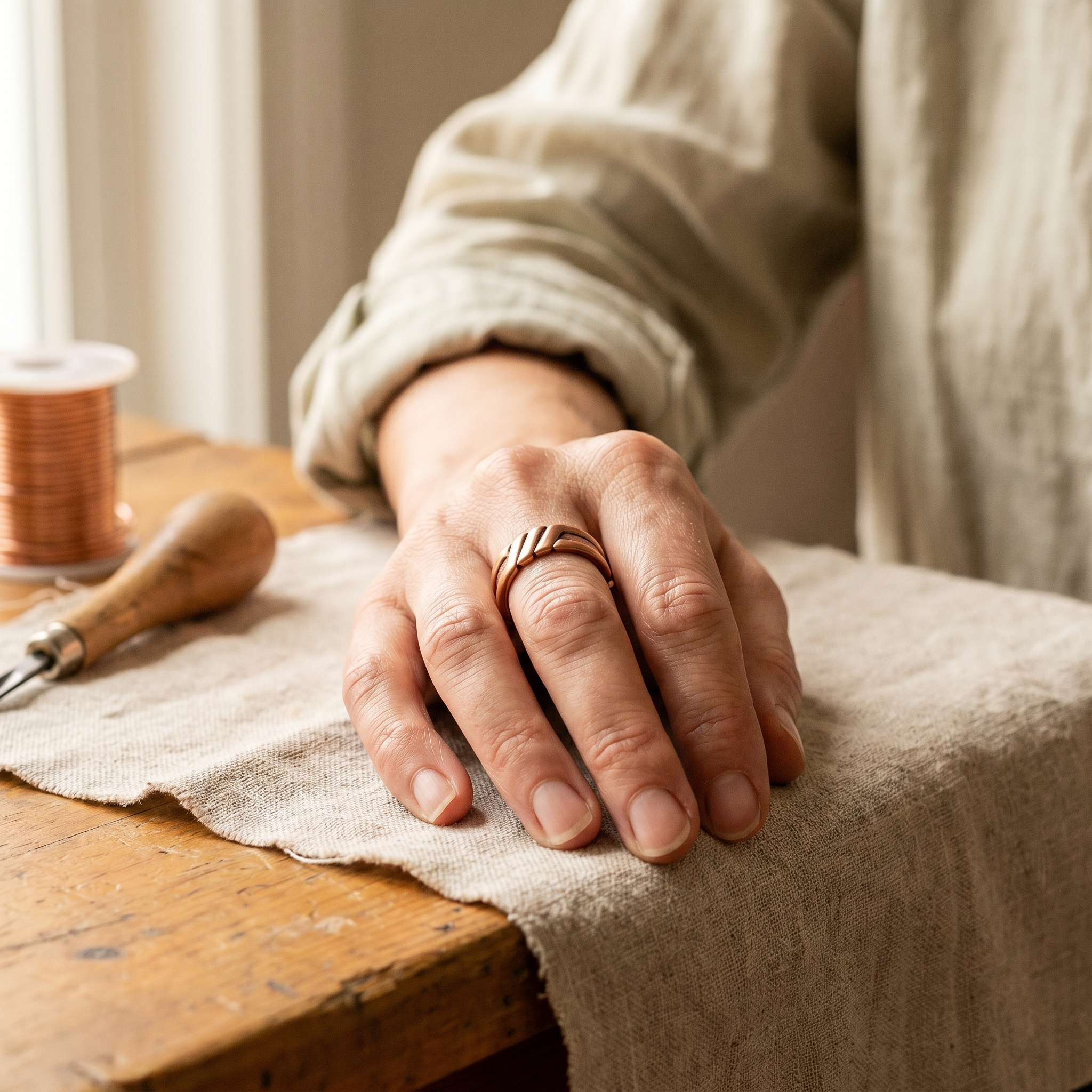 Wear Copper Peat Copper Ring