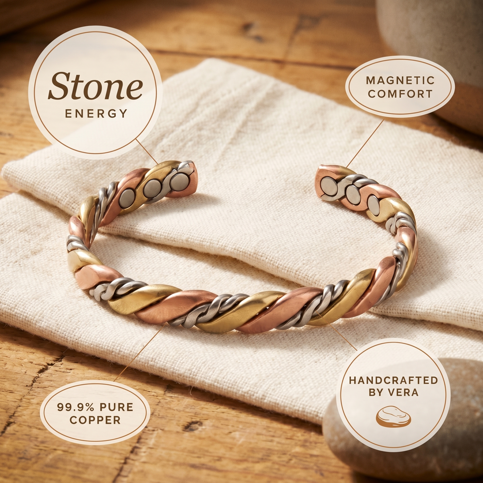 Wear Copper Stone Copper Bracelet