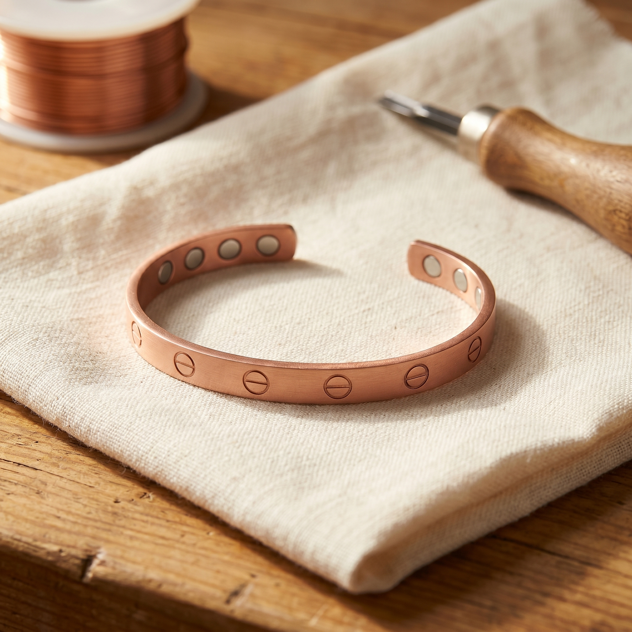 Wear Copper Bolt Copper Bracelet