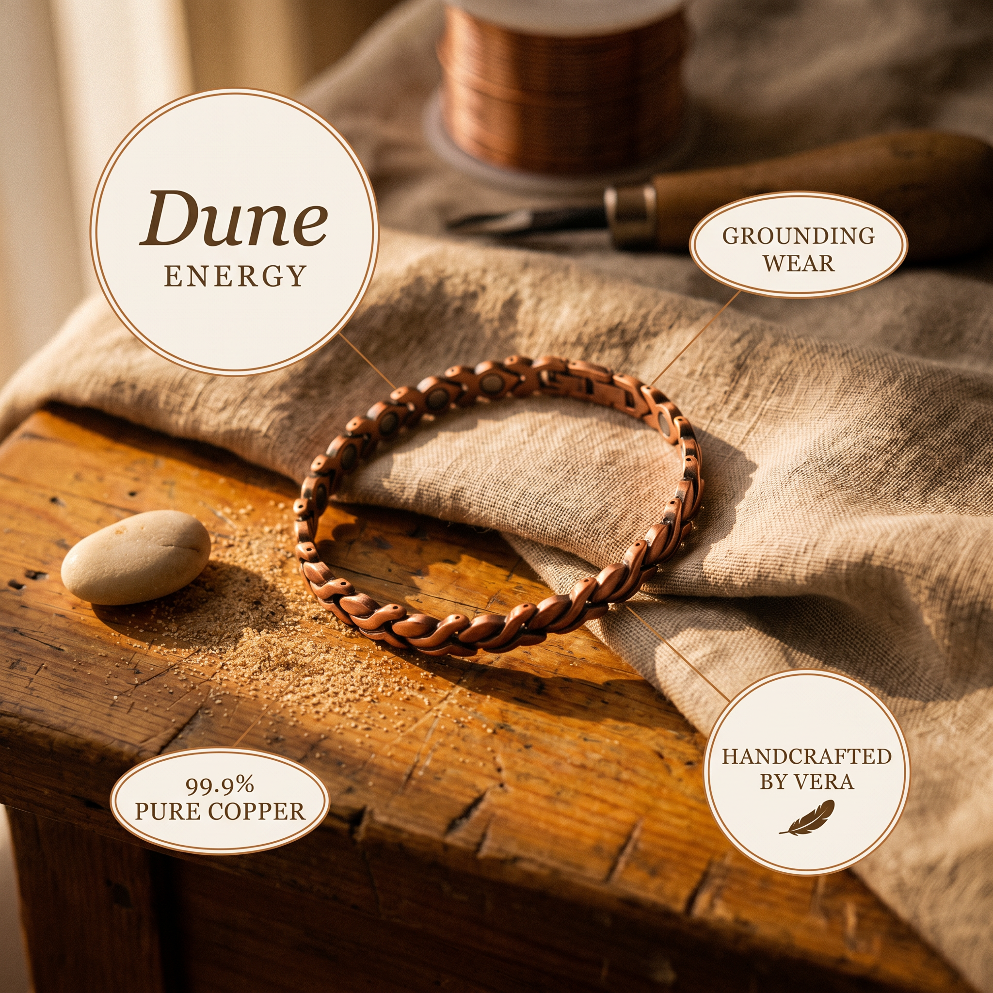 Wear Copper Dune Copper Anklet