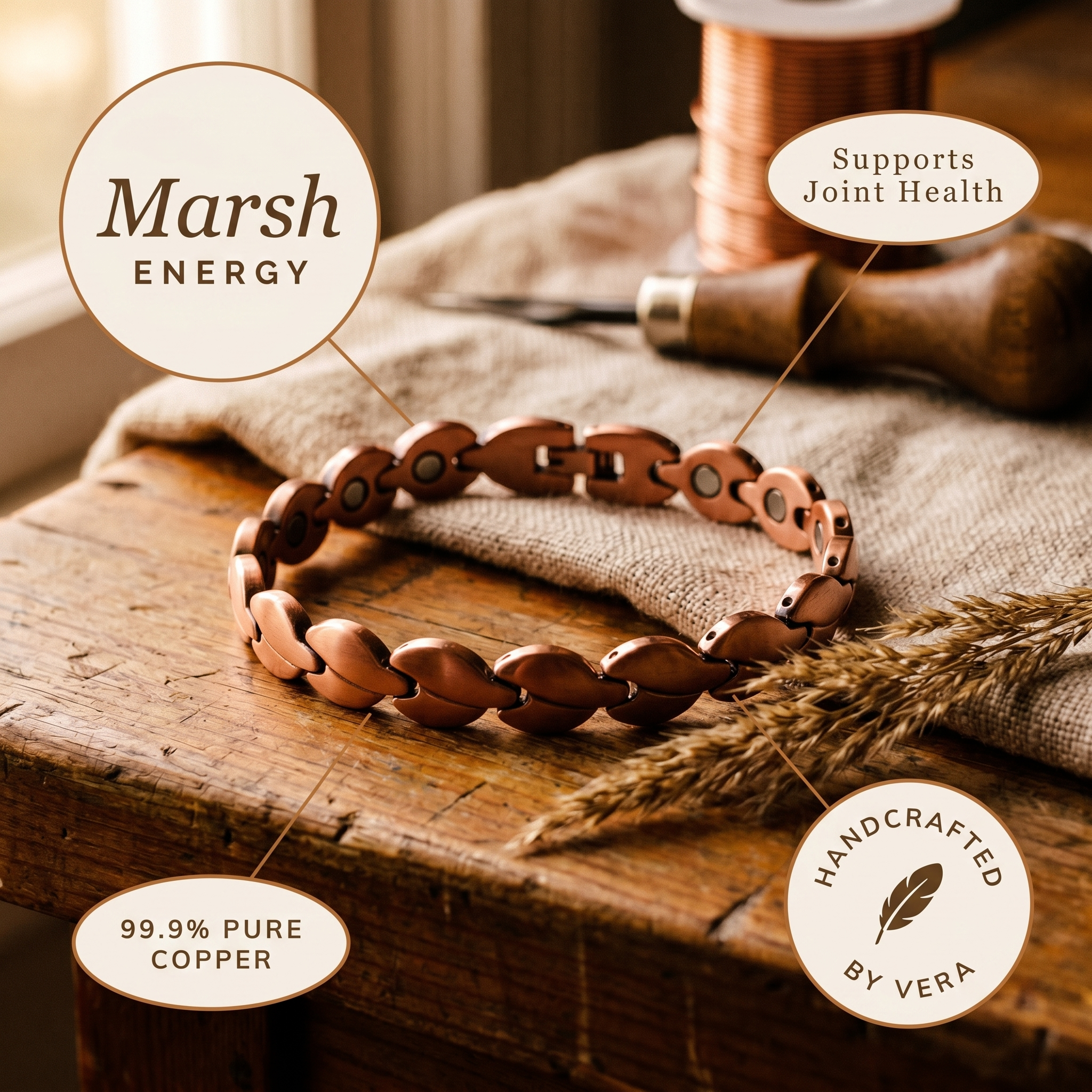 Wear Copper Marsh Copper Anklet
