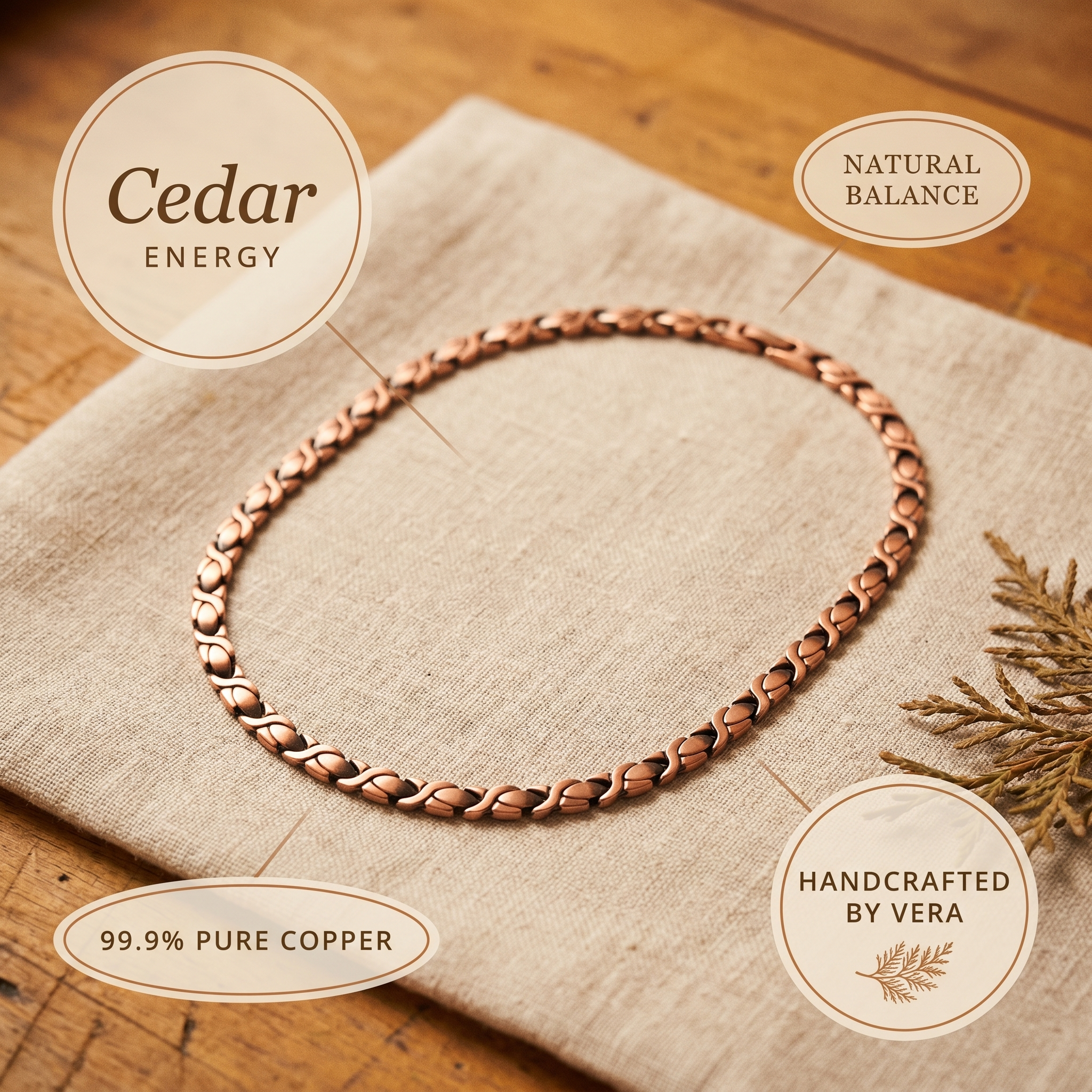 Wear Copper Cedar Copper Necklace