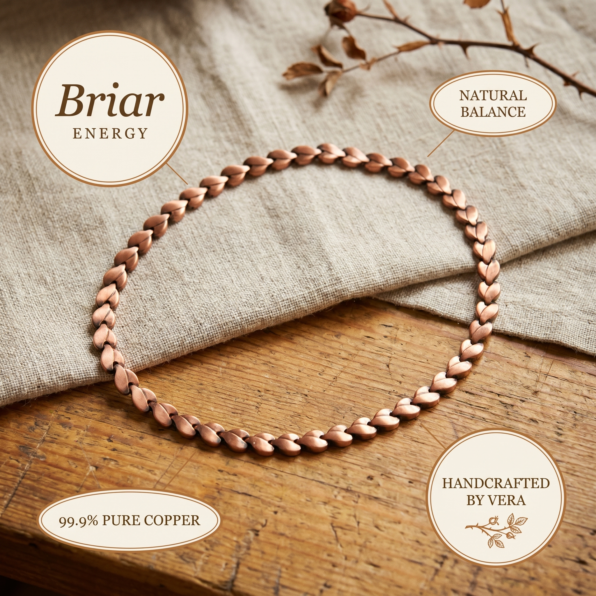 Wear Copper Briar Copper Necklace