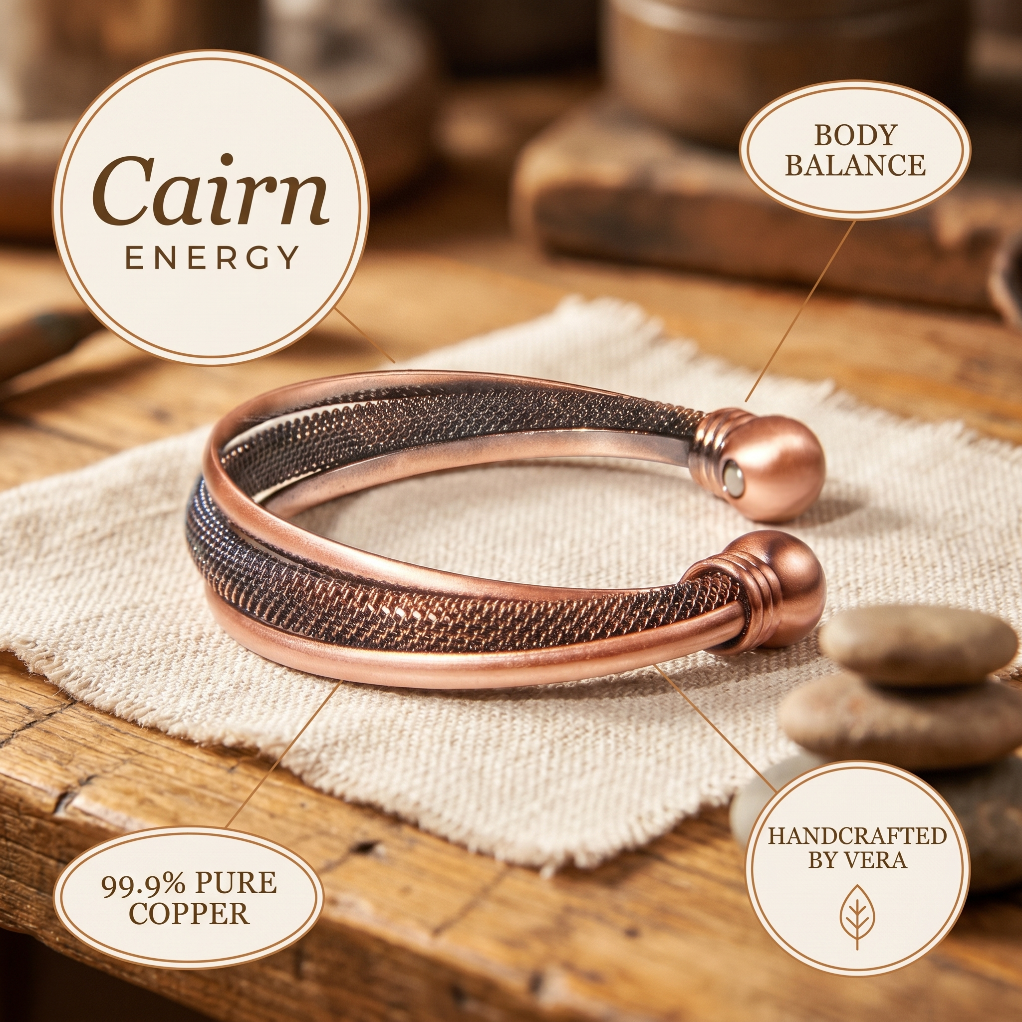 Wear Copper Cairn Copper Bracelet