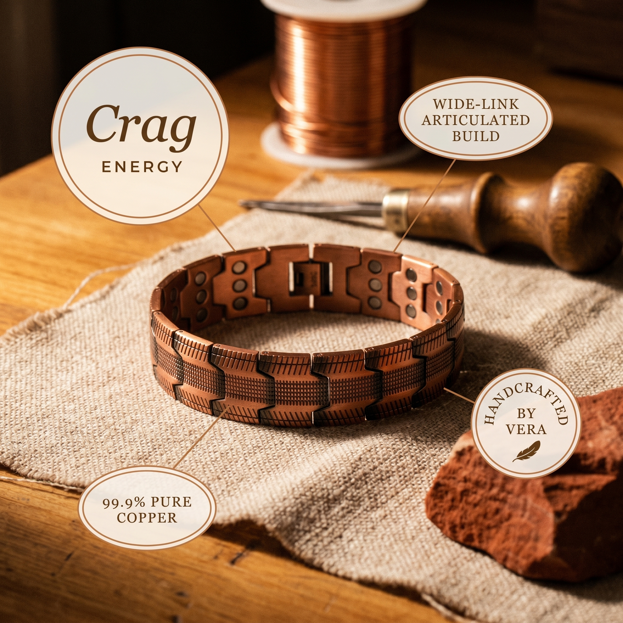Wear Copper Crag Copper Bracelet