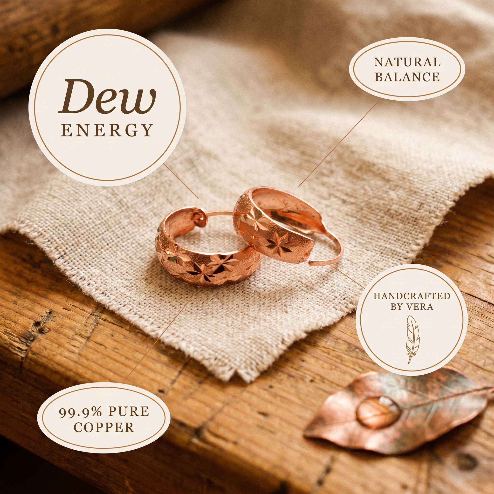 Wear Copper Dew Copper Earrings