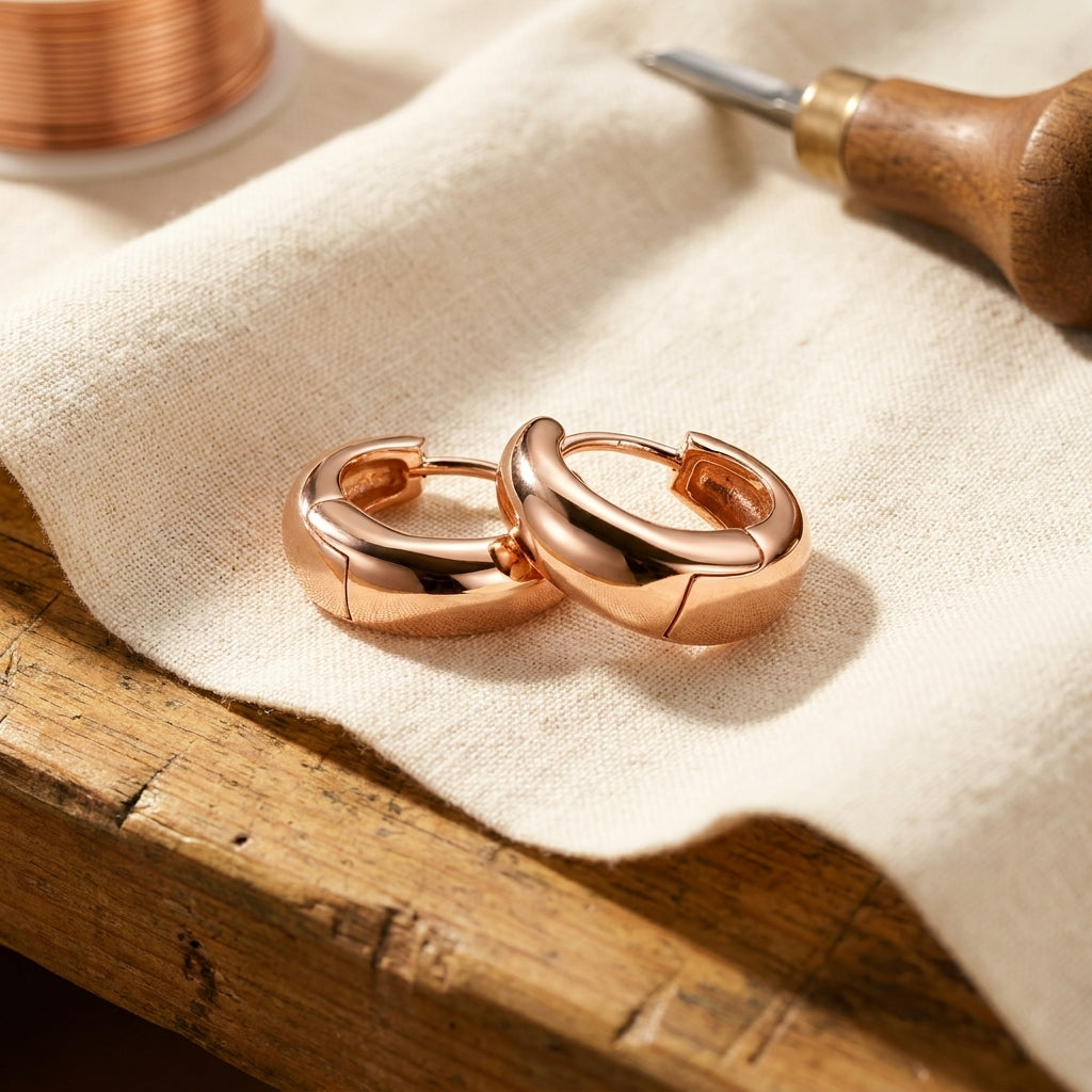 Wear Copper Linnet Copper Hoop Earrings