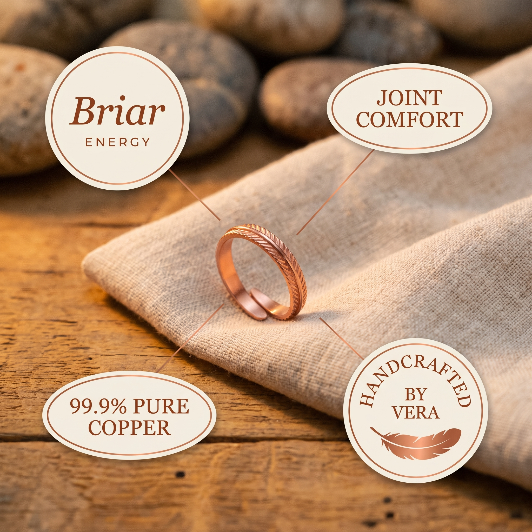 Wear Copper Root Copper Ring