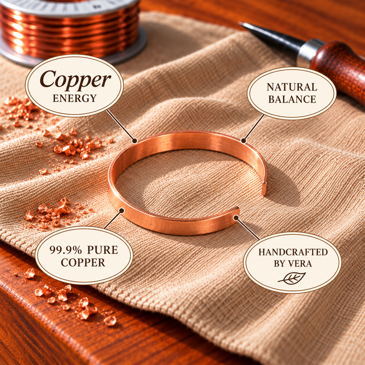 Copper Soul Smooth Copper Bracelet